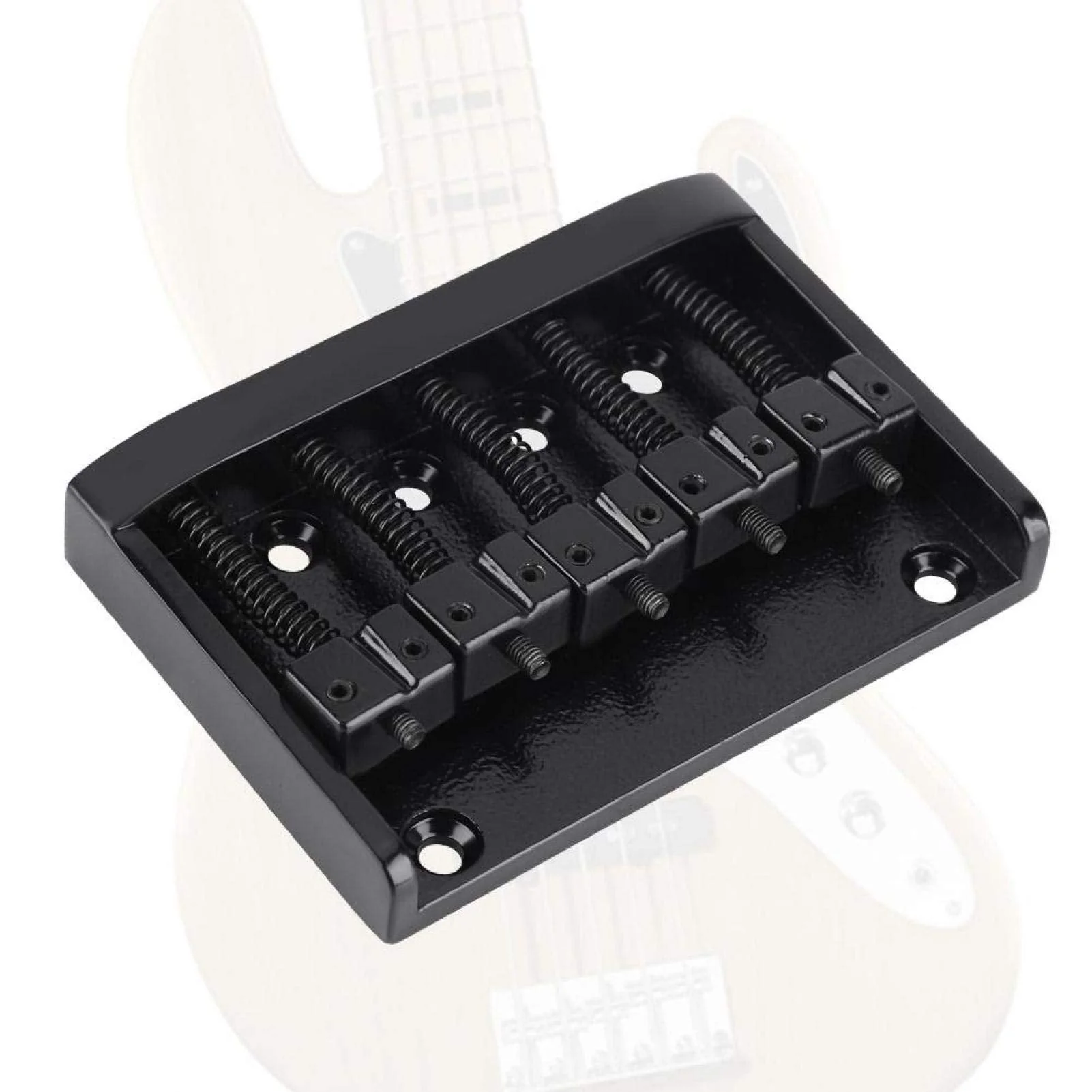 Kadimendium Bass Bridge Tailpiece Good Texture Metal Bass Bridge for 5 String Bass(black) - Image 4