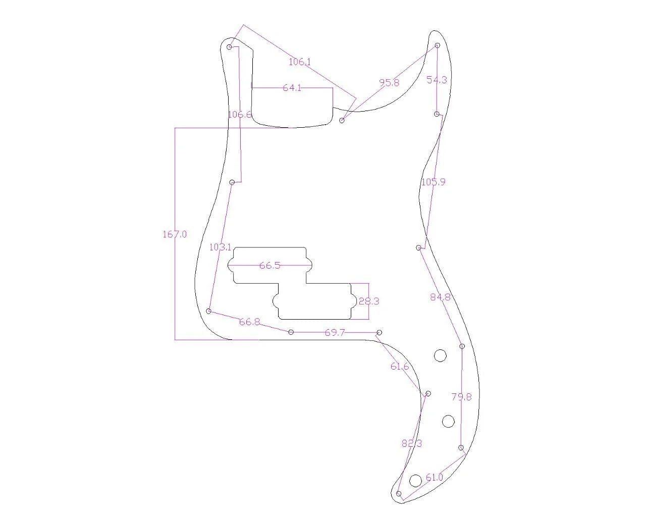 KAISH 13-Hole Metal Aluminium Anodized P Bass Style Pickguard American Modern Style Standard Bass Pick Guard for Precision P Bass Silver Right Handed Version Sliver - Image 2
