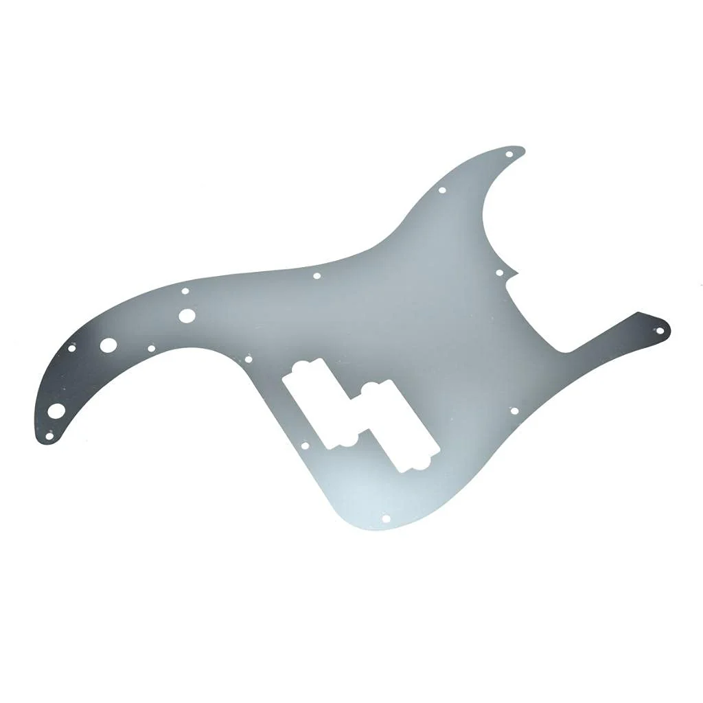 KAISH 13-Hole Metal Aluminium Anodized P Bass Style Pickguard American Modern Style Standard Bass Pick Guard for Precision P Bass Silver Right Handed Version Sliver - Image 4