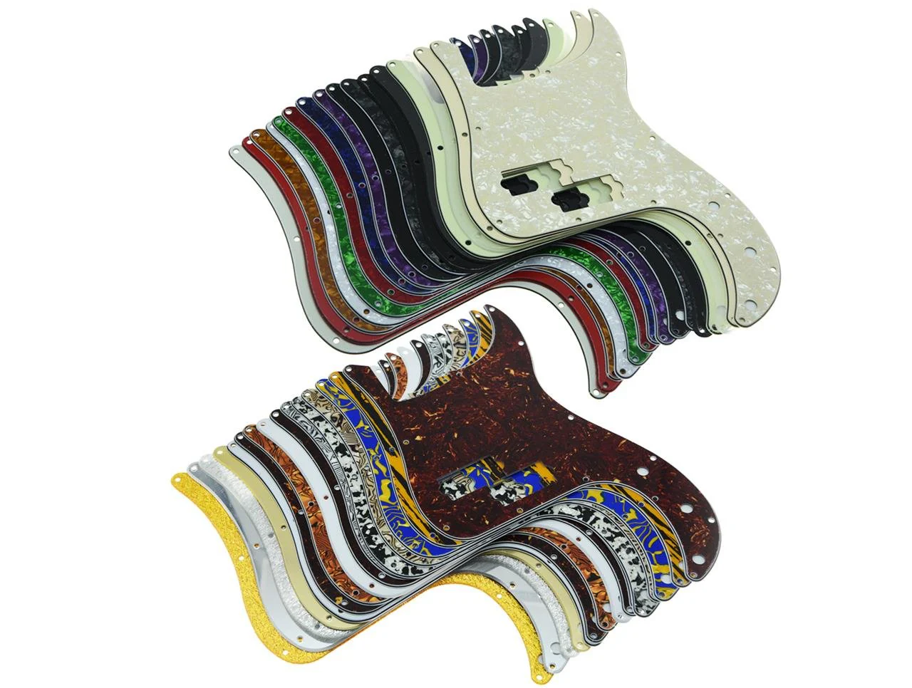 KAISH 13 Hole P Bass Style Pickguard PB Scratch Plate Bass Pickguard for USA/Mexico Precision P Bass Vintage Tortoise - Image 5