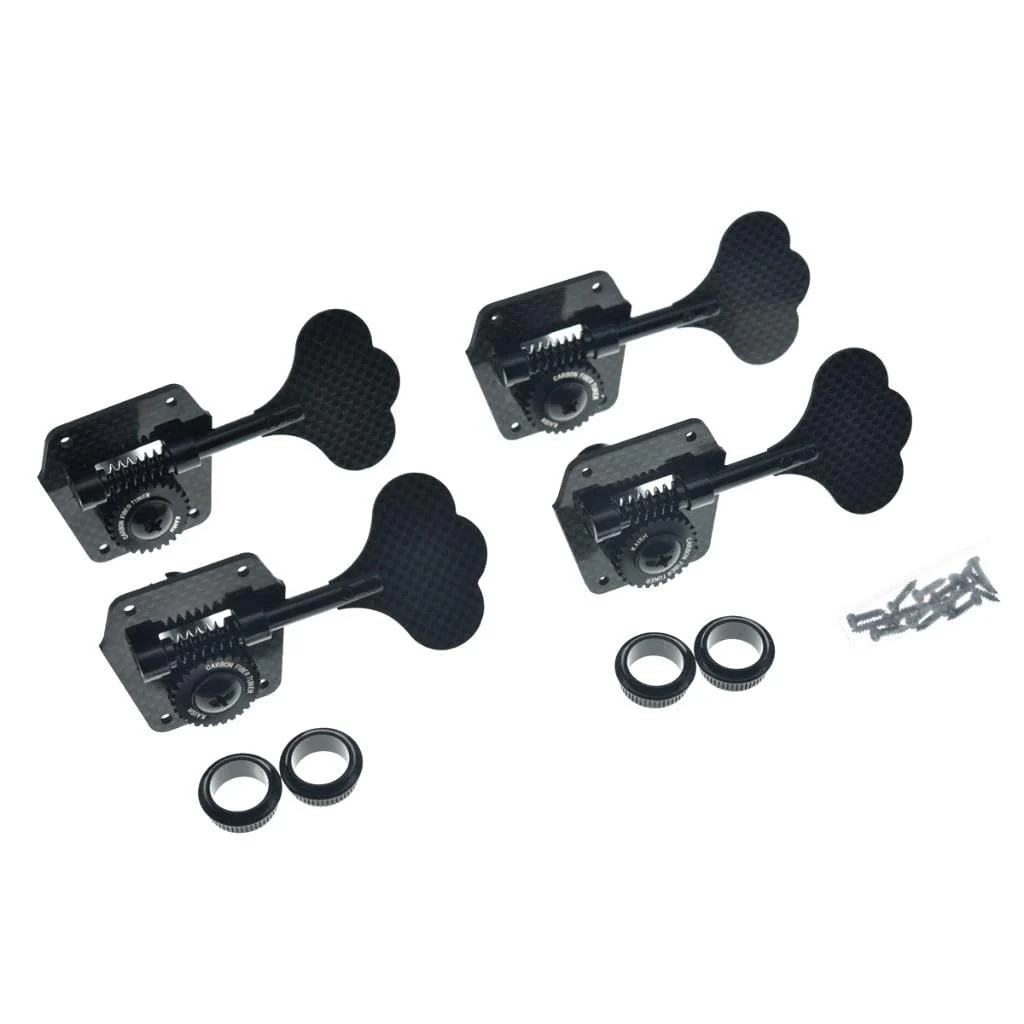 KAISH 28:1 Carbon Fiber Bass Tuners Carbon Bass Tuning Machines Bass Tuning Keys for Jazz Bass or Precision Bass - Image 3