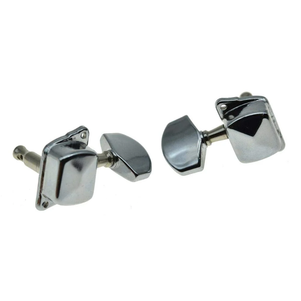 KAISH 3x3 Semi-Closed Guitar Tuning Keys Guitar Tuners Machine Heads for Acoustic or Electric Guitars Chrome - Image 5