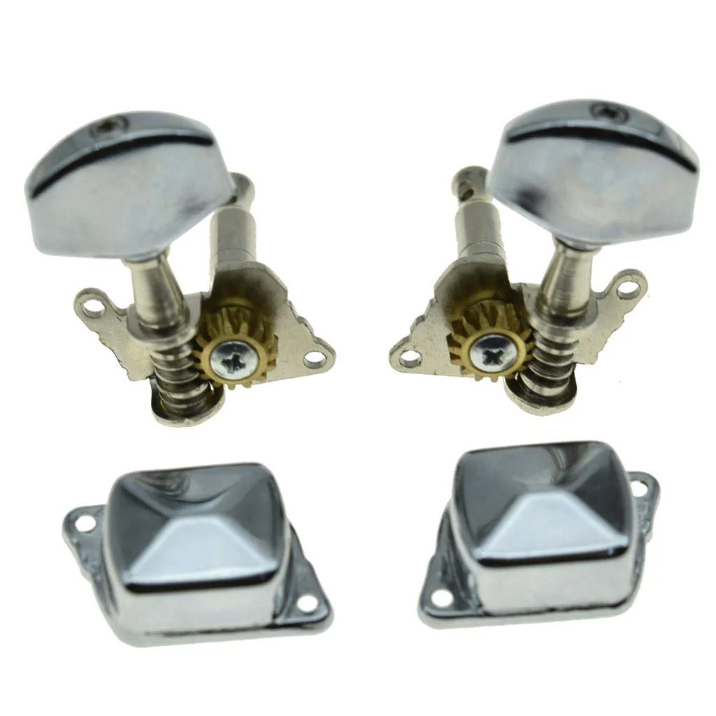 KAISH 3x3 Semi-Closed Guitar Tuning Keys Guitar Tuners Machine Heads for Acoustic or Electric Guitars Chrome - Image 6
