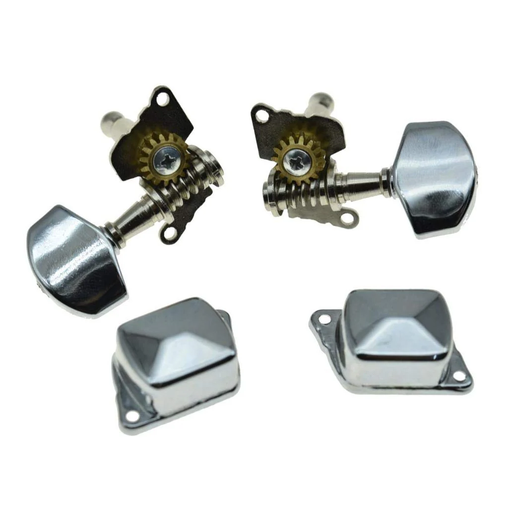 KAISH 3x3 Semi-Closed Guitar Tuning Keys Guitar Tuners Machine Heads for Acoustic or Electric Guitars Chrome - Image 7