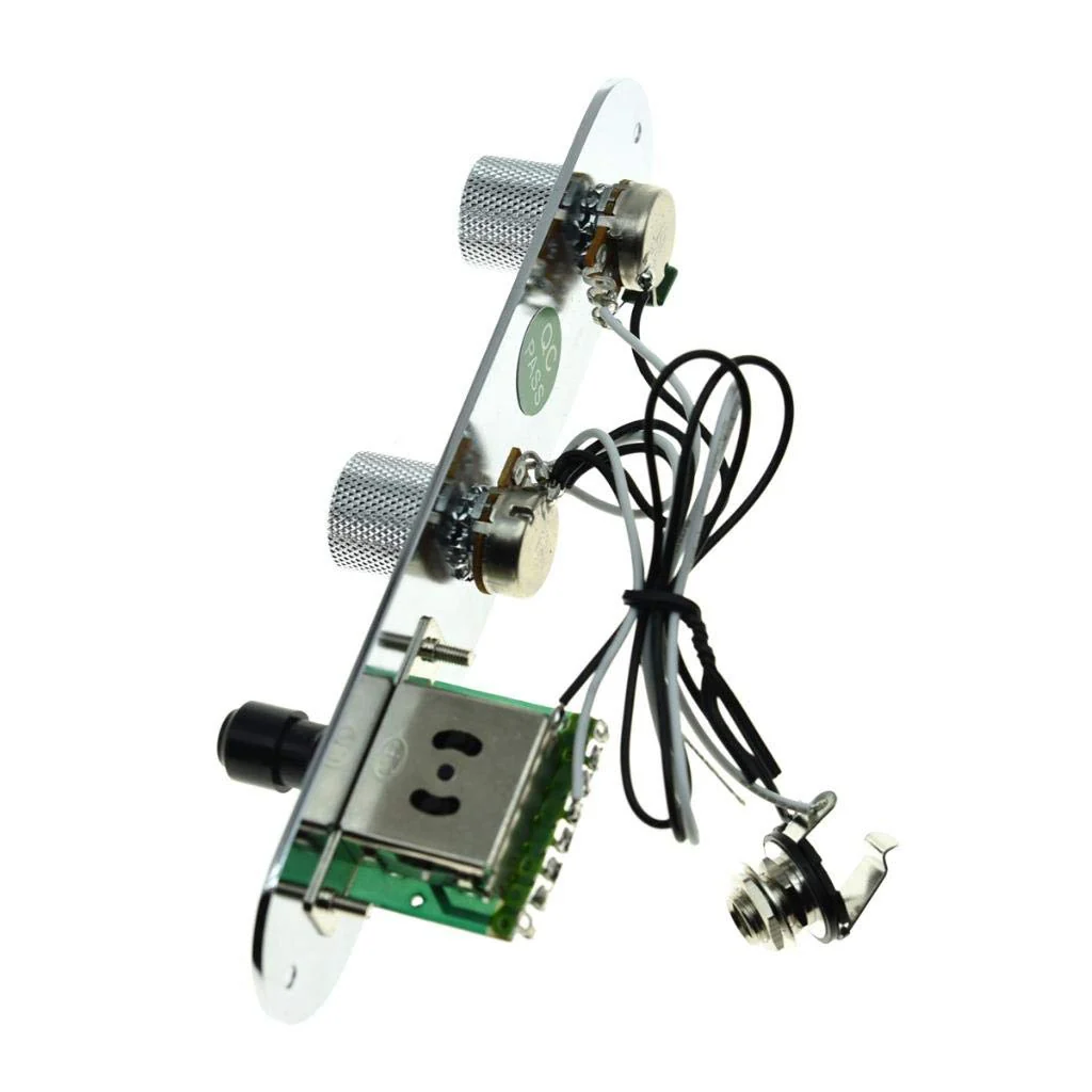KAISH Fully Loaded Control Plate Pre-Wired 3-Way Control Plate with Wiring Harness for Tele/Telecaster Chrome - Image 6