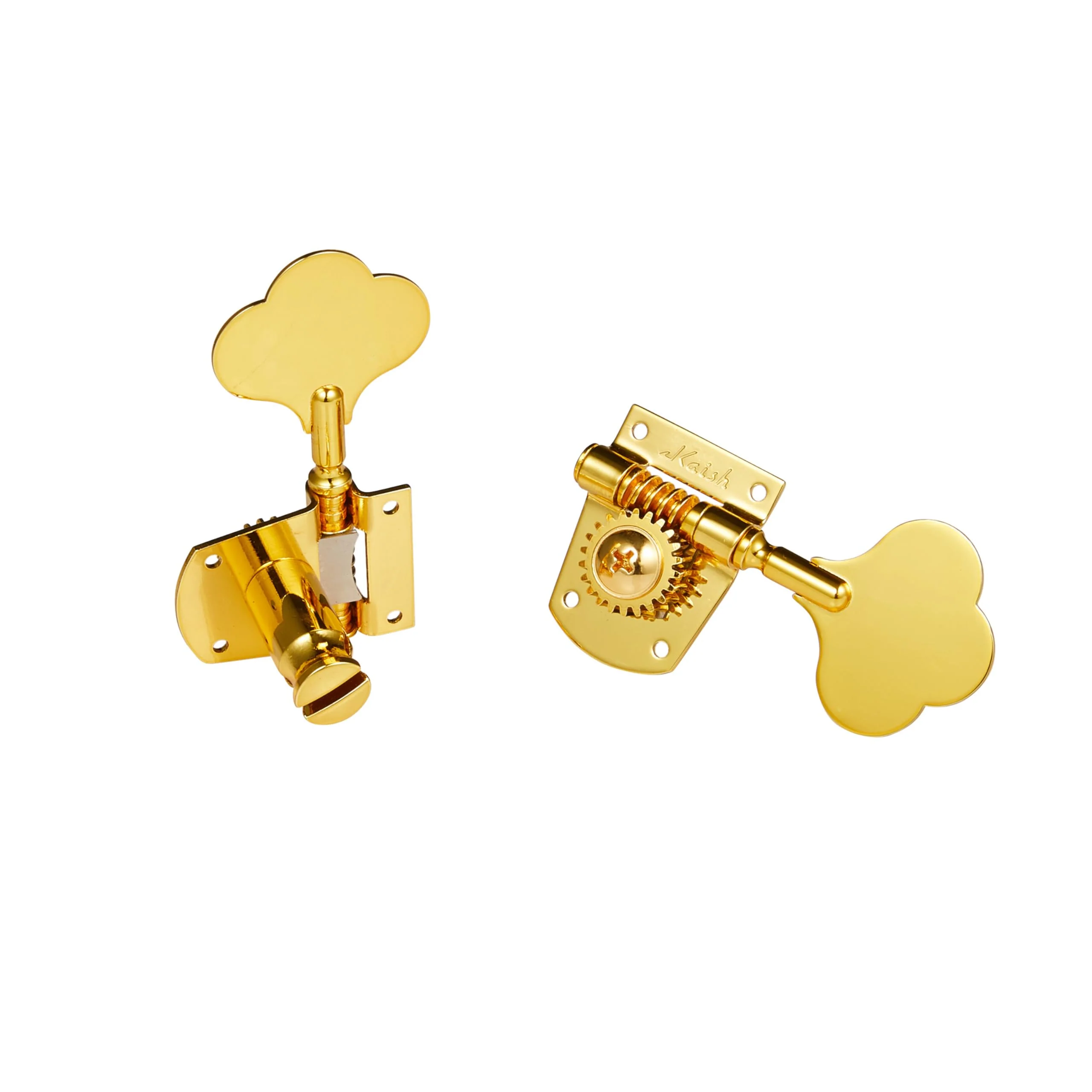 KAISH Gold Cloverleaf Bass Tuners Bass Tuning Machines Bass Tuning Keys for Standard/Highway One Series Jazz J Bass/Precision P Bass Right Handed 4R - Image 3