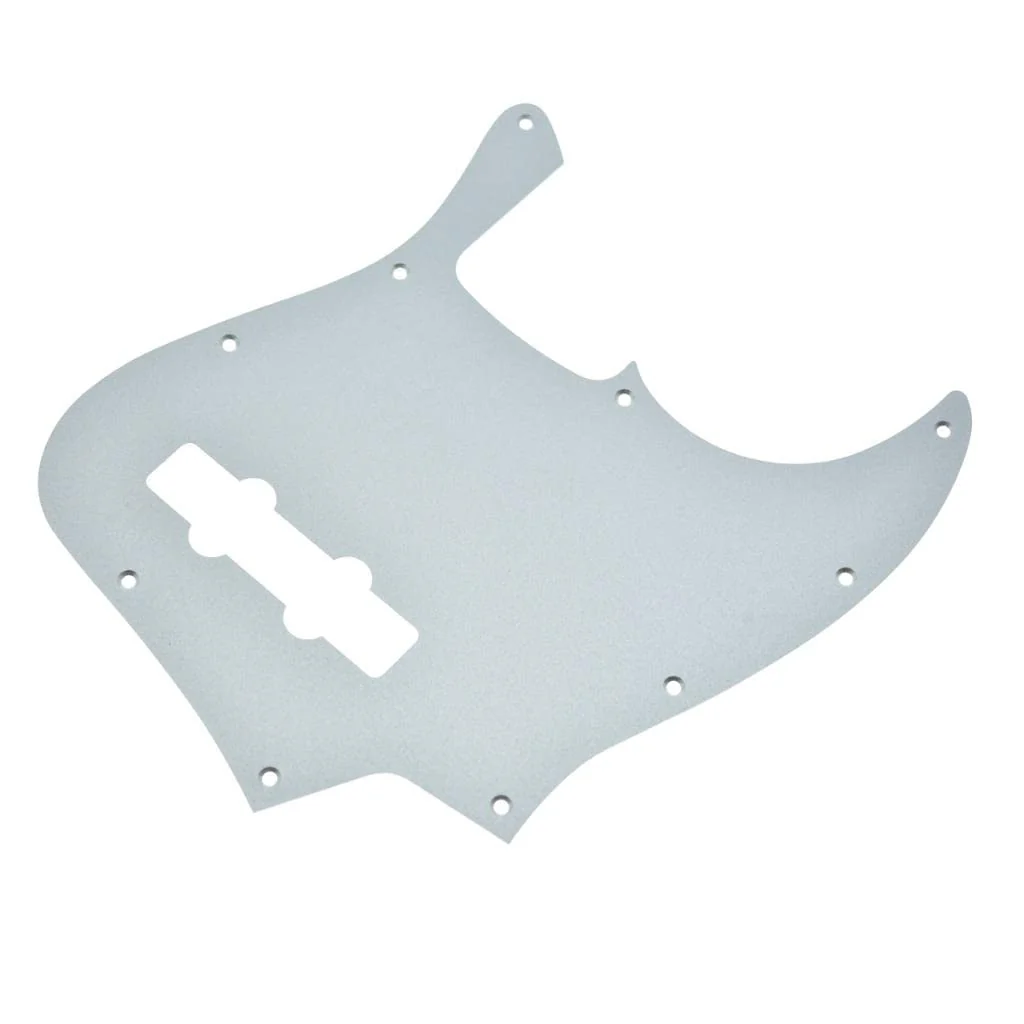 KAISH Matte Aluminium Jazz Bass Style Pickguard Metal Anodized J Bass Pick Guard Scratch Plate for American/Mexican Jazz J Bass Matte Silver