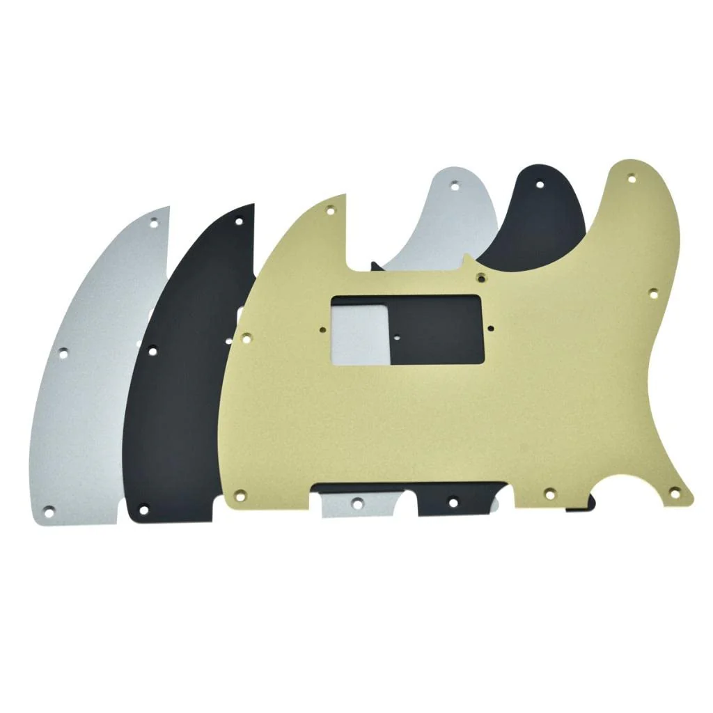 KAISH Matte Aluminum Tele Humbucker Style Pickguard Metal Anodized TL Pick Guard Scratch Plate for American/Mexican Telecaster Matte Silver - Image 6