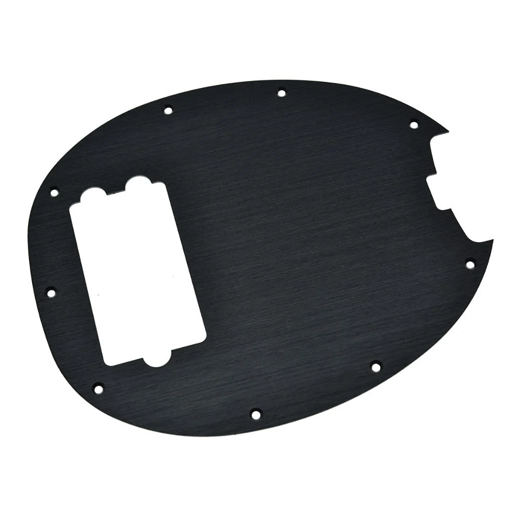 KAISH Metal Aluminium Anodized Bass Pickguard Scratch Plate for Music Man Classic 4 String StingRay Bass Black
