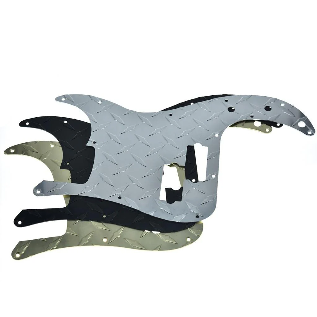 KAISH Premium 13-Hole Metal Diamond Plate Modern Style Standard Precision P Bass Pickguard Aluminium Anodized PB Pickguard for American FD P Bass Black - Image 6