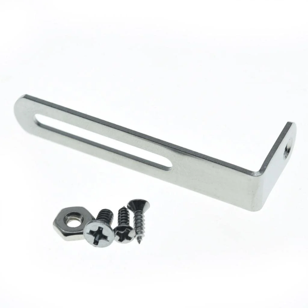 KAISH Premium Stainless Steel Guitar Pickguard Bracket with Pickguard Mounting Screws Bolt and Nut for USA Les Paul Chrome