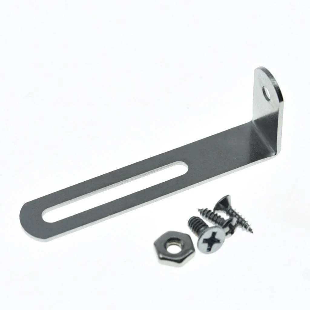 KAISH Premium Stainless Steel Guitar Pickguard Bracket with Pickguard Mounting Screws Bolt and Nut for USA Les Paul Chrome - Image 5