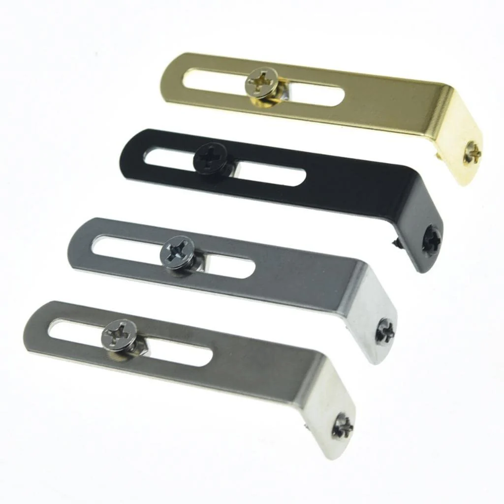 KAISH Premium Stainless Steel Guitar Pickguard Bracket with Pickguard Mounting Screws Bolt and Nut for USA Les Paul Chrome - Image 6
