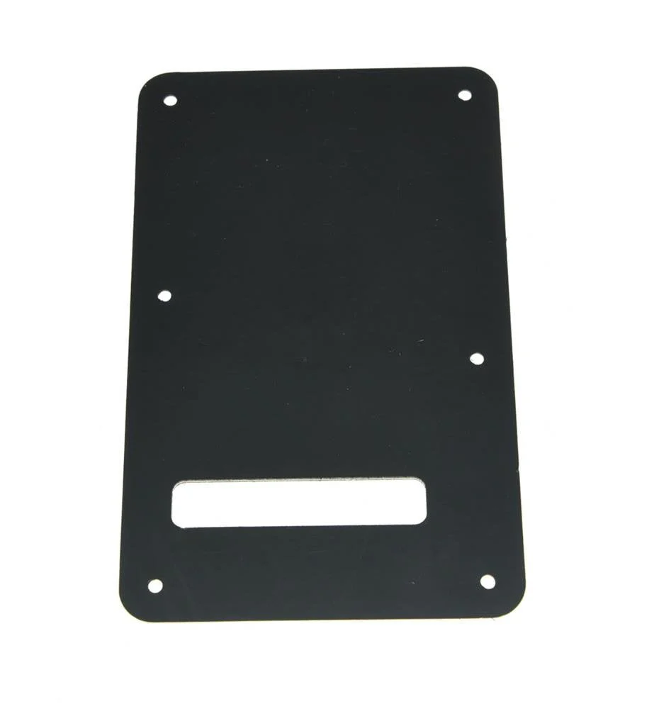 KAISH ST/Strat Style Standard Guitar Back Plate ST Tremolo Trem Cover for USA Strat/Stratocaster Black 3 Ply Black 3 Ply (BWB) - Image 2