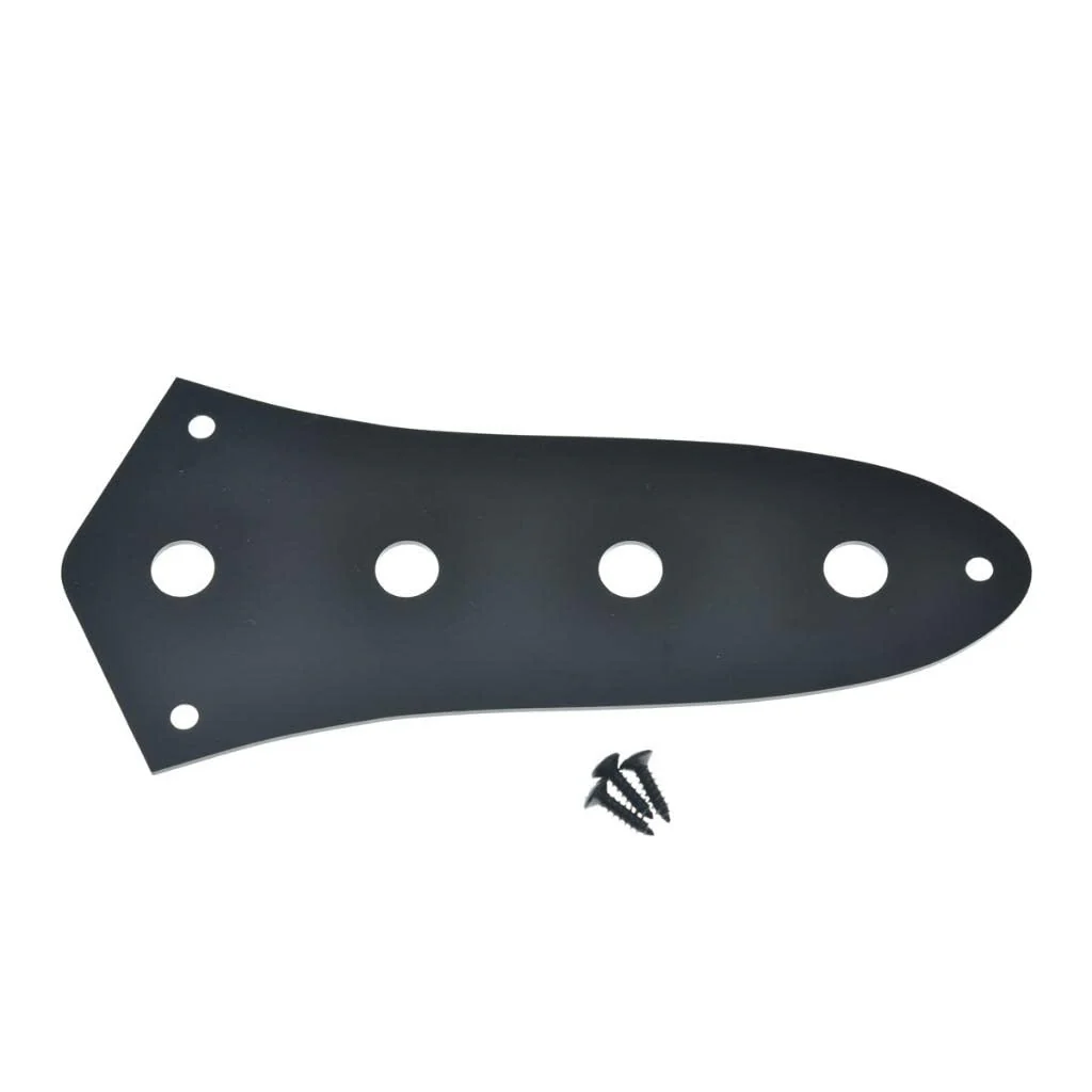 KAISH USA Specs Metal J Bass Control Plate Aluminum Anodized Jazz Bass JB Control Plate with 3/8" CTS Pot Holes for American/Mexican Jazz Bass Black Black-3 - Image 4