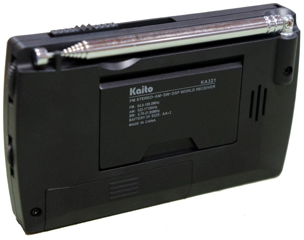 Kaito KA321 Pocket-Size 10-Band AM/FM Shortwave Radio with DSP (Digital Signal Processing), Black - Image 2