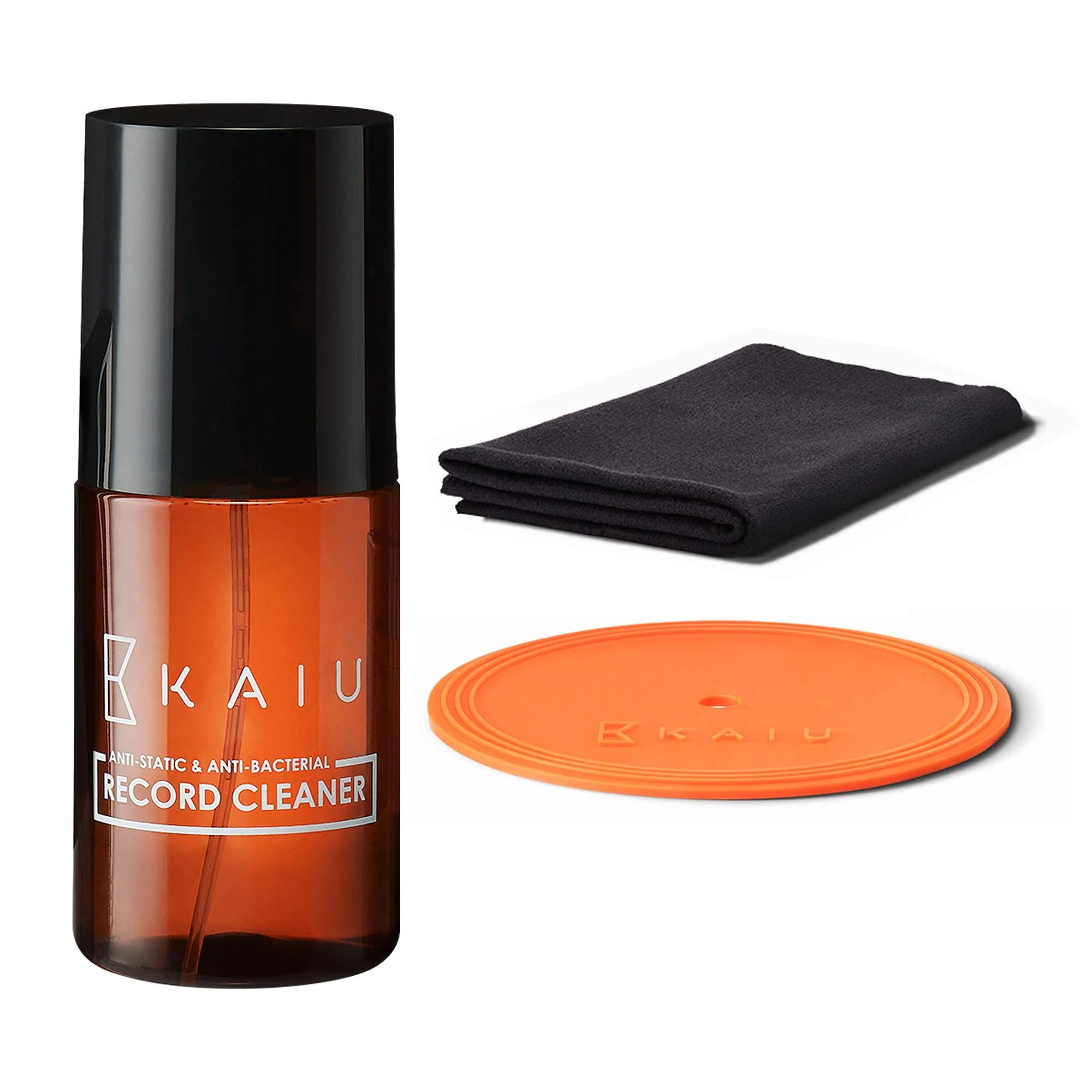 KAIU Vinyl Record Cleaning Kit- Anti Static Record Cleaning Washer Fluid with Silicone Label Protector & Microfiber Cloth - Vinyl Album Cleaner Spray - Remove Dust & Dirt - 3-in-1 Supplies Kit - Image 2