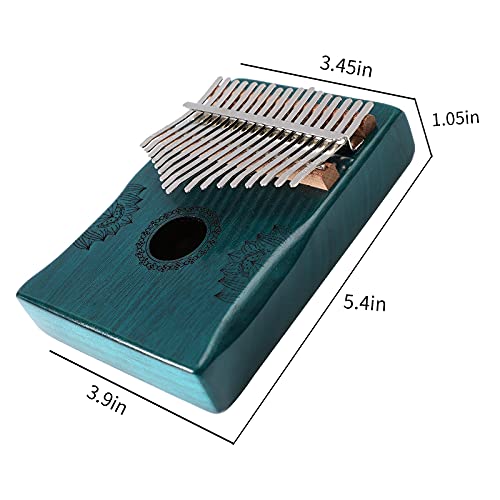 Kalimba Thumb Piano 17 Keys, Portable Mbira Finger Piano Gifts for Kids and Adults Music Instrument Thumb Pianos - 17 Keys Green Kalimba 17 Green - Image 7