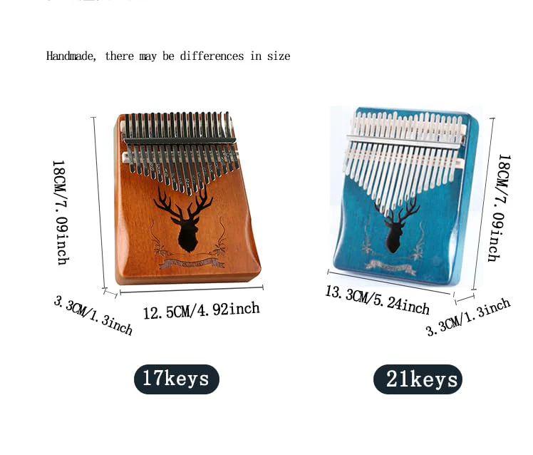Kalimba Thumb Piano 21Keys Kit Professional Tuned Calimba Portable 17Keys Finger Piano Kit Birthday Festival Gifts For Kids Adults Music Lovers Beginner (Reindeer Lake Blue Color, 21 Keys) Reindeer Lake Blue Color - Image 6