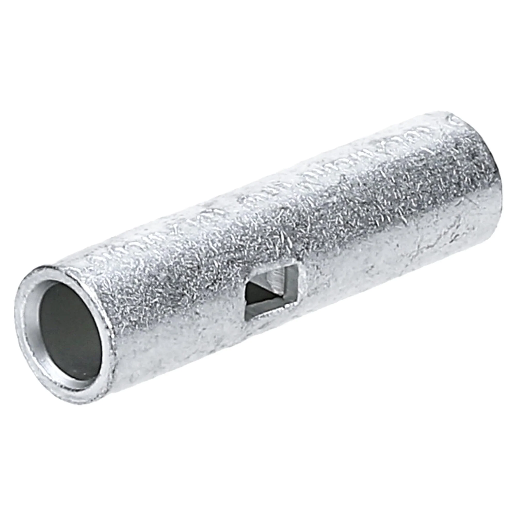 Kalitec L2-M Butt Connectors 10 mm² I Inner Diameter 4.6 mm I Length 25 mm I Crimp Connector with Centre Stop for Conductor Position and Chamfered End I Copper Annealed Tin-Plated Pack of 10