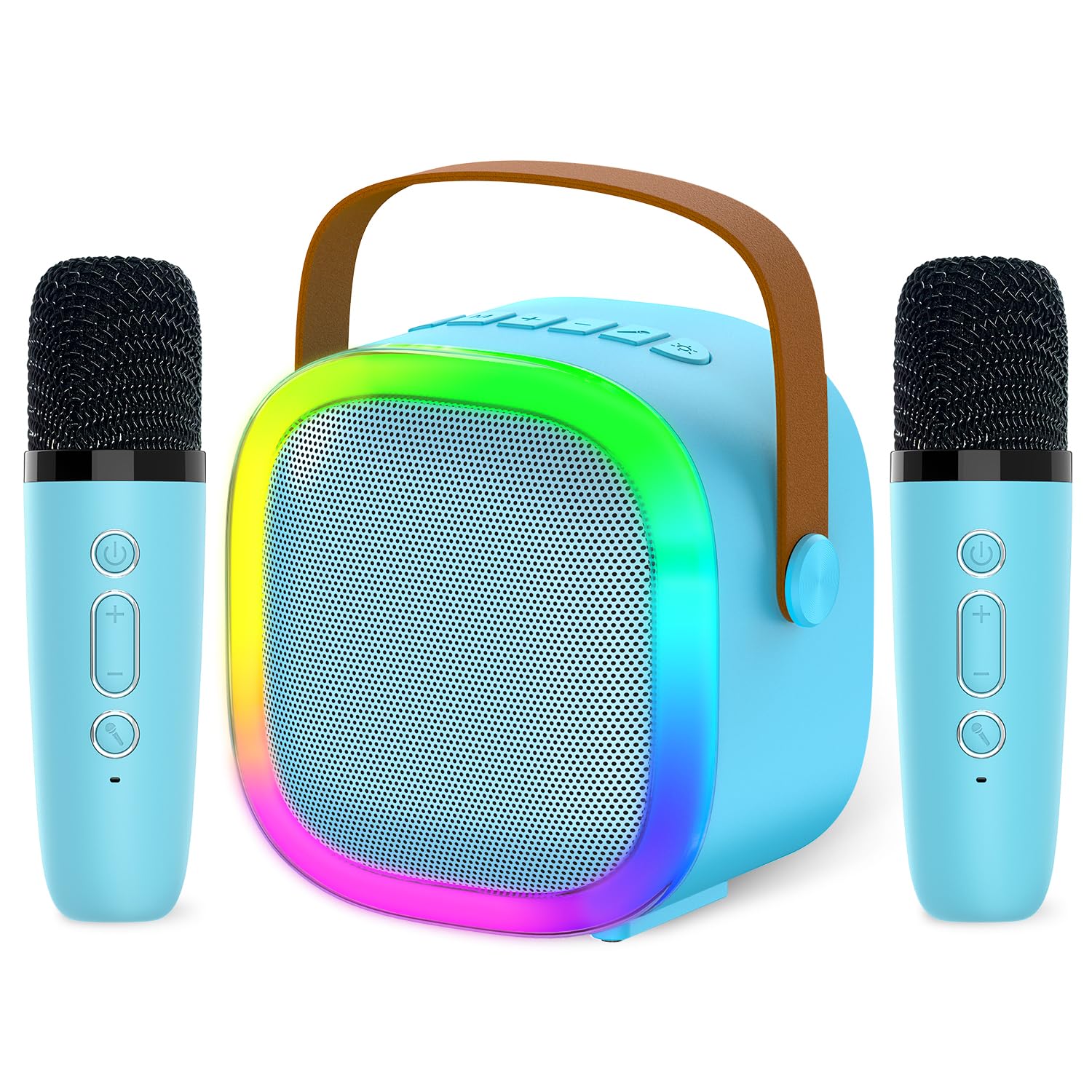 Karaoke Microphone Machine for Kids Adults, 4-12 Years Old Girls Christmas Birthday Gift for Girls and Boys, Karaoke Toys for Ages 4, 5, 6, 7, 8, 9, 10, 12 +Year Old Birthday Party (Blue-02) Blue-02