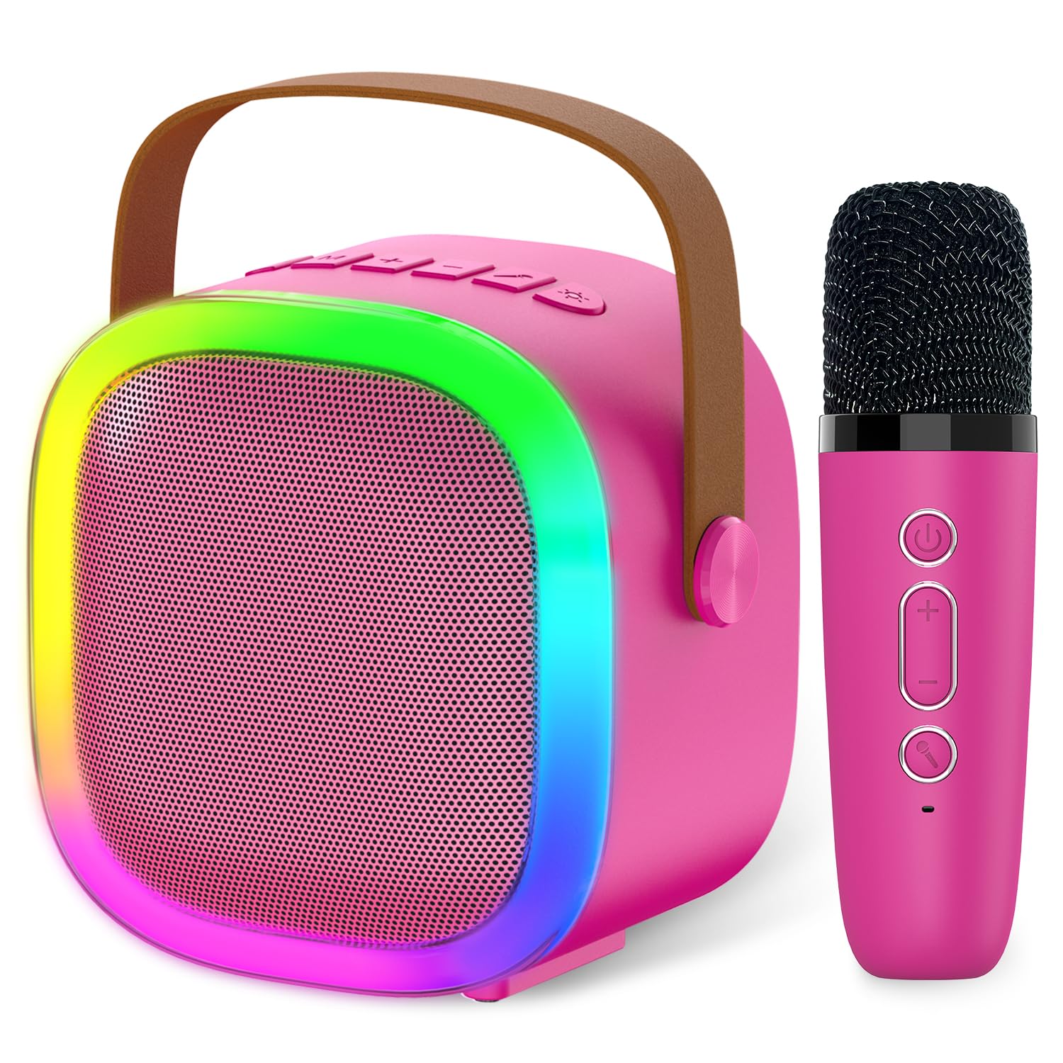 Karaoke Microphone Machine for Kids Adults, 4-12 Years Old Girls Christmas Birthday Gift for Girls and Boys, Karaoke Toys for Ages 4, 5, 6, 7, 8, 9, 10, 12 +Year Old Family Home Party (Red-01) Red
