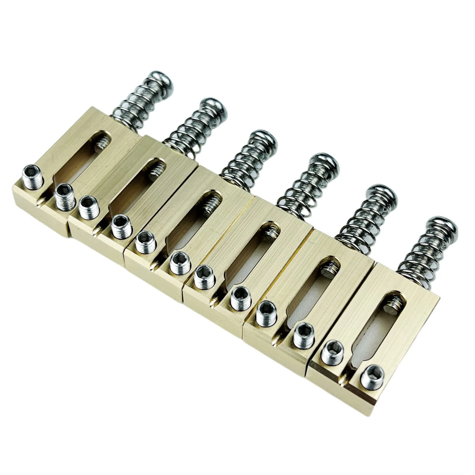 Kaynes 6PCS 10.8mm Guitar Bridge Saddles – Brass Tremolo Bridges Saddle for Fender Telecaster Tele TL Stratocaster Strat ST Style Electric Guitar Replacement (10.8MM) - Image 3