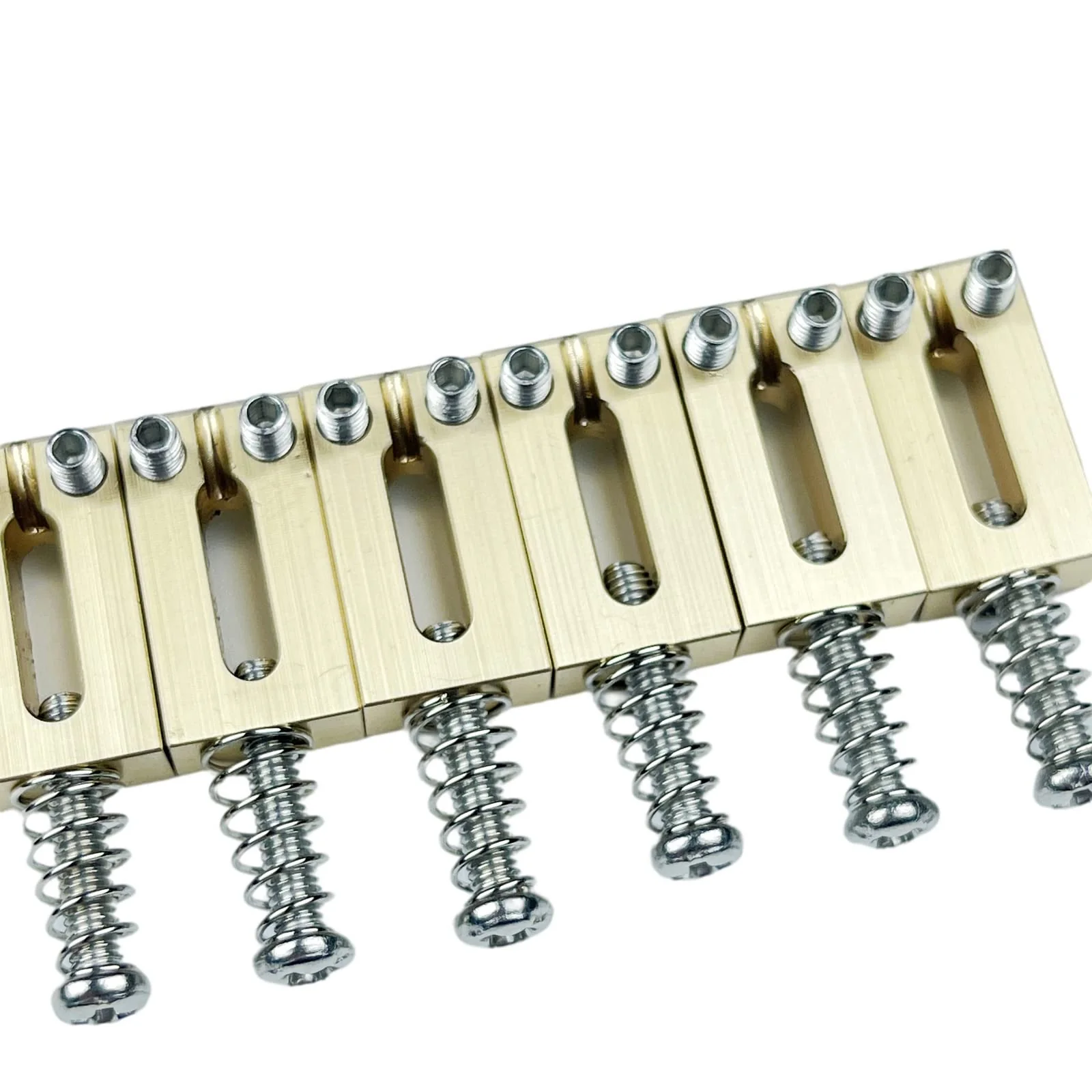 Kaynes 6PCS 10.8mm Guitar Bridge Saddles – Brass Tremolo Bridges Saddle for Fender Telecaster Tele TL Stratocaster Strat ST Style Electric Guitar Replacement (10.8MM) - Image 5
