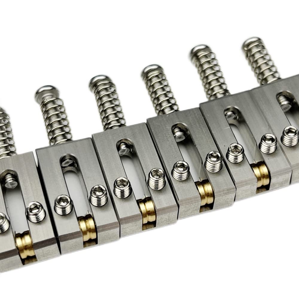 Kaynes 6PCS Guitar Bridge Roller Saddles – Stainless Steel Tremolo Bridges Saddle for Fender Telecaster Tele Stratocaster Strat ST TL Style Electric Guitar Replacement (10.8MM) - Image 4