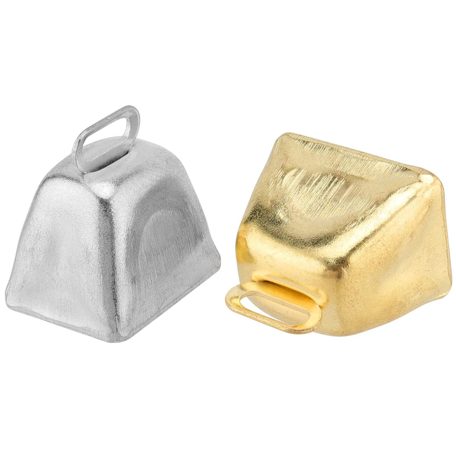 KEILEOHO 72 PCS Mini Cow Bells, Metal Cowbell for Crafts, Wind Chimes, Wedding, Parties Decorations, Gold and Silver, 1 Inch - Image 4