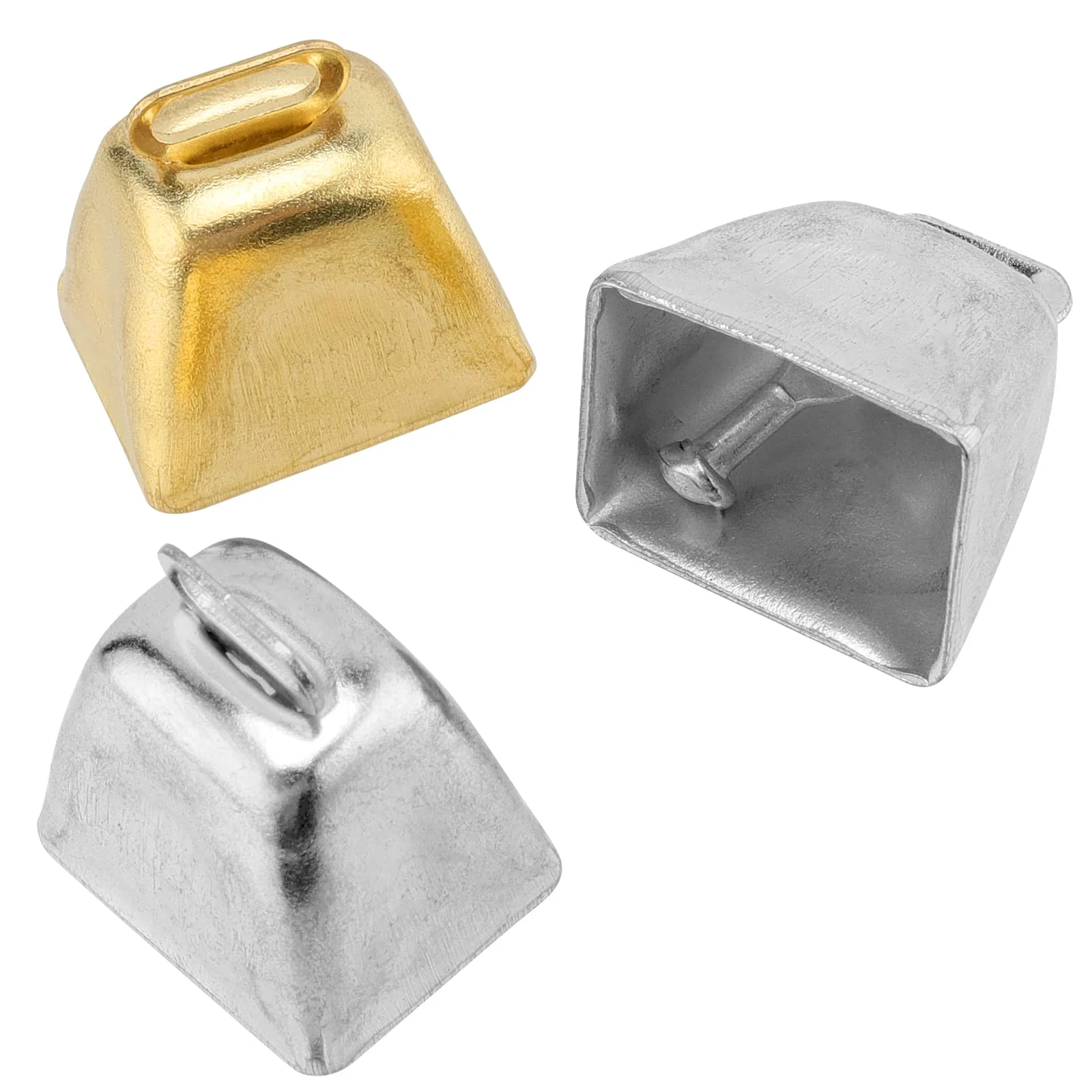 KEILEOHO 72 PCS Mini Cow Bells, Metal Cowbell for Crafts, Wind Chimes, Wedding, Parties Decorations, Gold and Silver, 1 Inch - Image 5