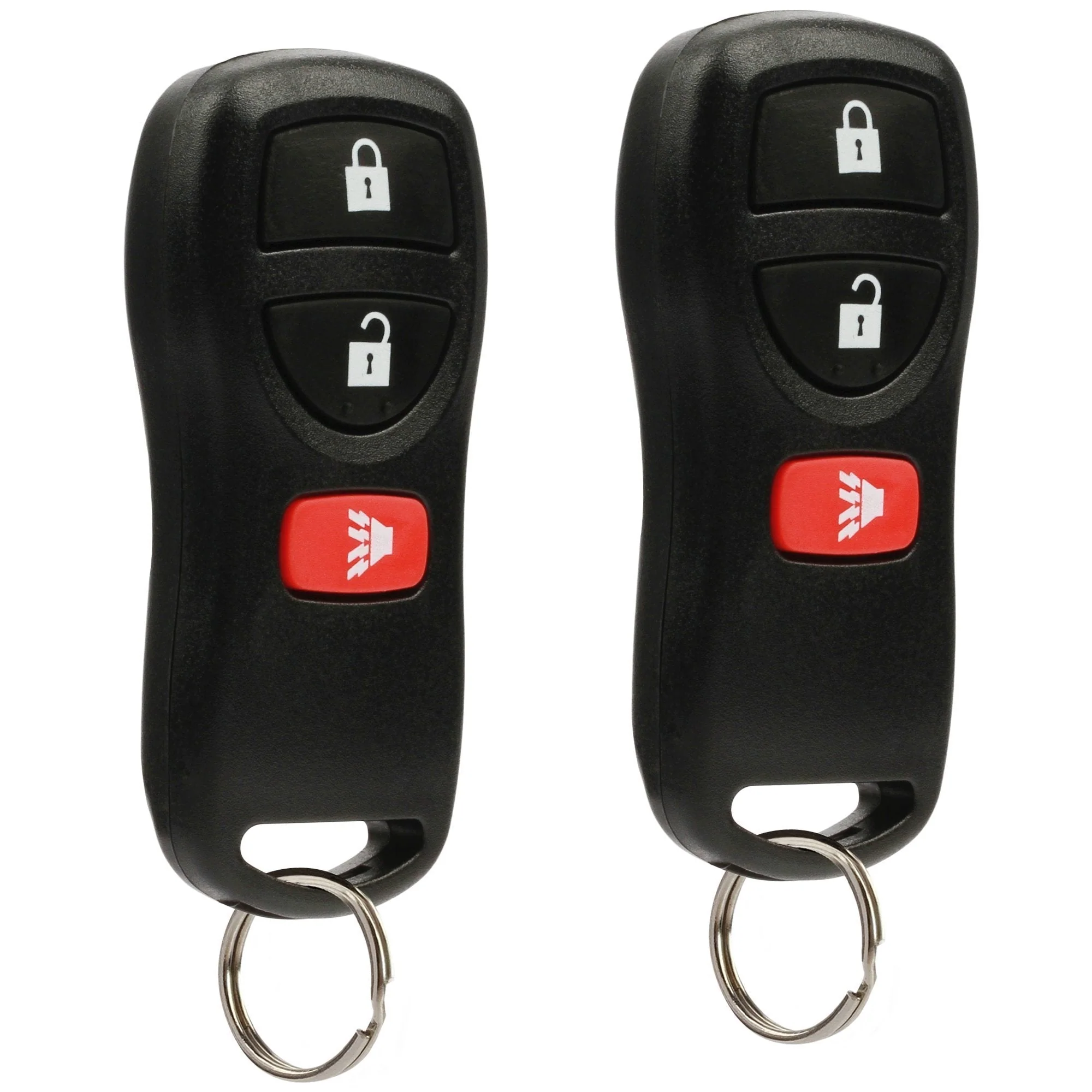 Key Fob Keyless Entry Remote fits Nissan Frontier Armada Murano Pathfinder Quest Sentra Titan Versa Xterra/Infiniti QX4 FX35 FX45 (KBRASTU15), Set of 2 3-Btn x 2