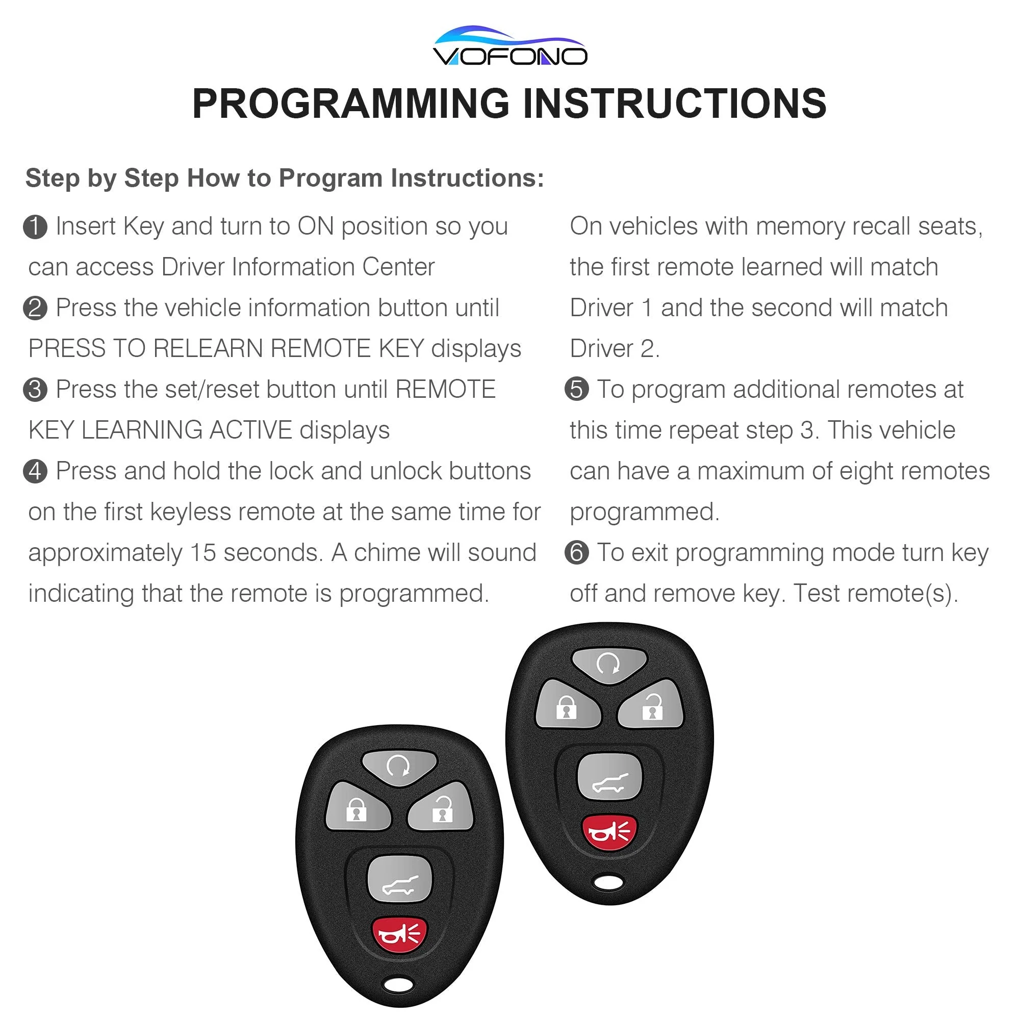 Key Fob, Keyless Entry Remote Start Control Replacement Fits for GMC Acadia 2007-2016 Yukon XL/Chevy Suburban Tahoe Traverse/Cadillac Escalade SRX/Buick Enclave FCC ID: OUC60270, OUC60221, 15913415 5-BTN - Image 2
