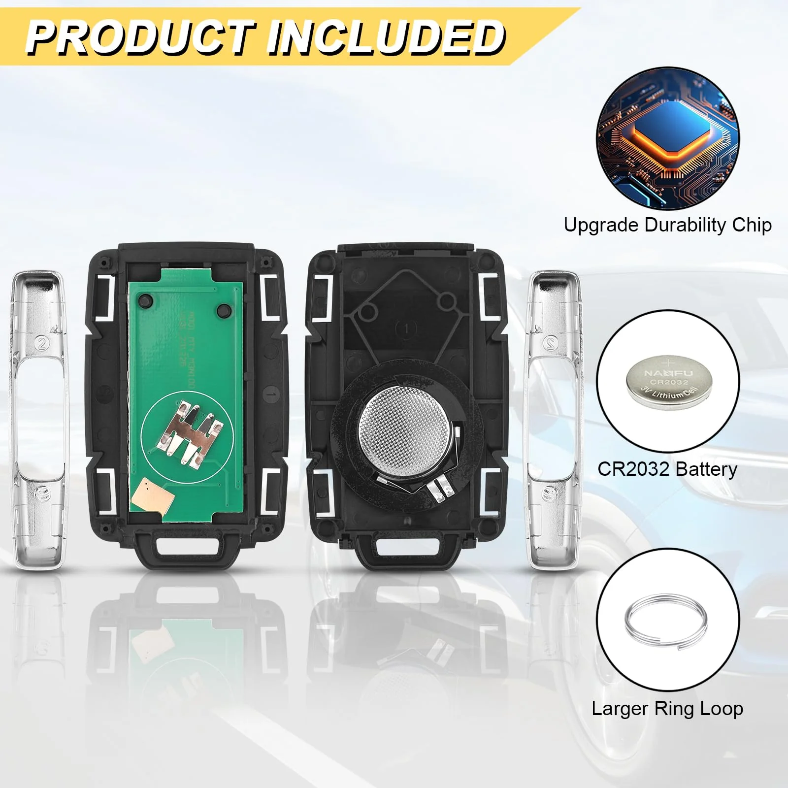 Key Fob Replacement for 2014-2020 Chevy Silverado 1500 2500 3500/15-21 Colorado/ 2015-2021 GMC Canyon/ 14-20 Sierra Car Keyless Entry Remote Control, M3N-32337100, 4 btn - Image 5