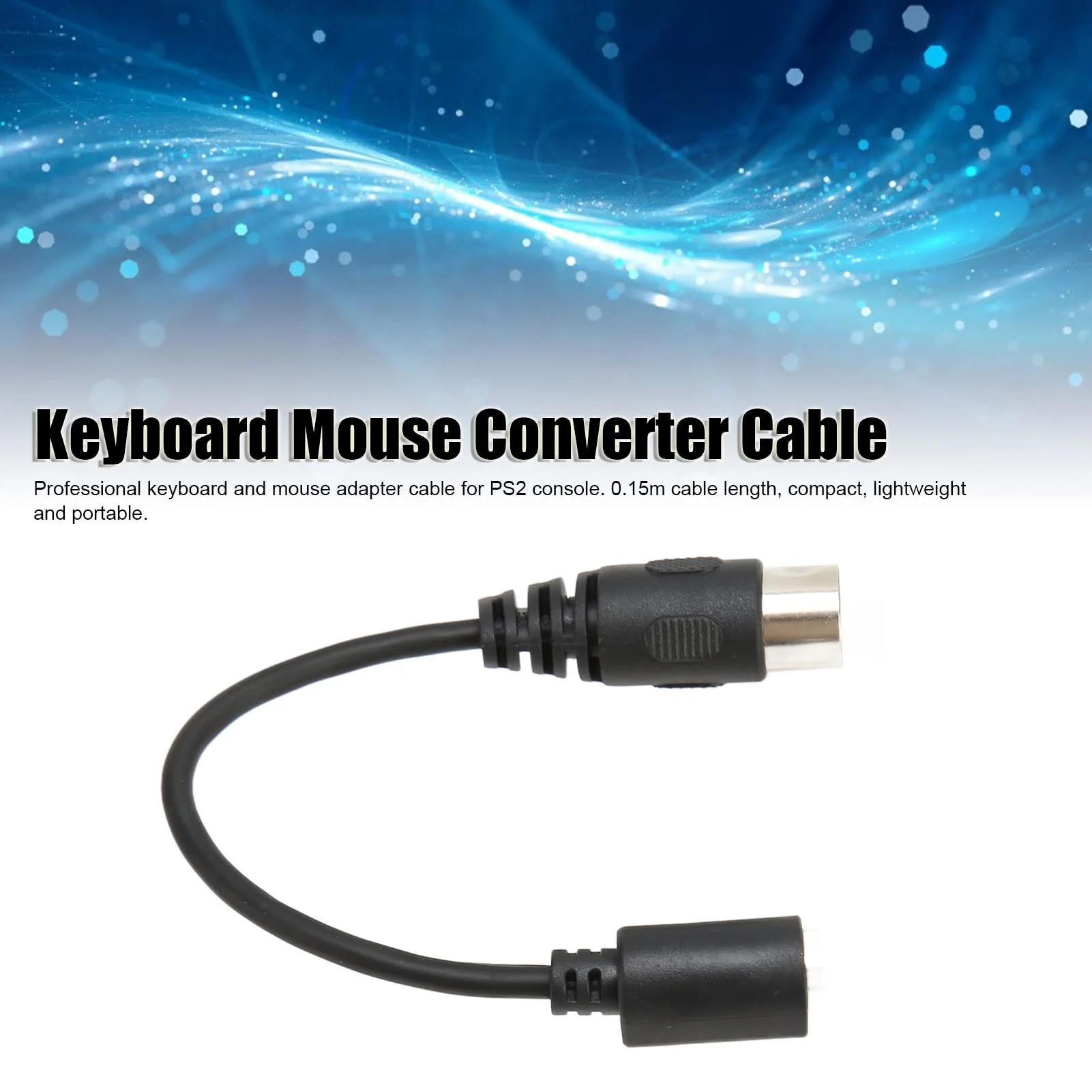 Keyboard Converter Cable, 5 Pin DIN Male to 6 Pin Din Female Adaptor, 5 Pin DIN to PS/2 Cable Adapter - Image 2