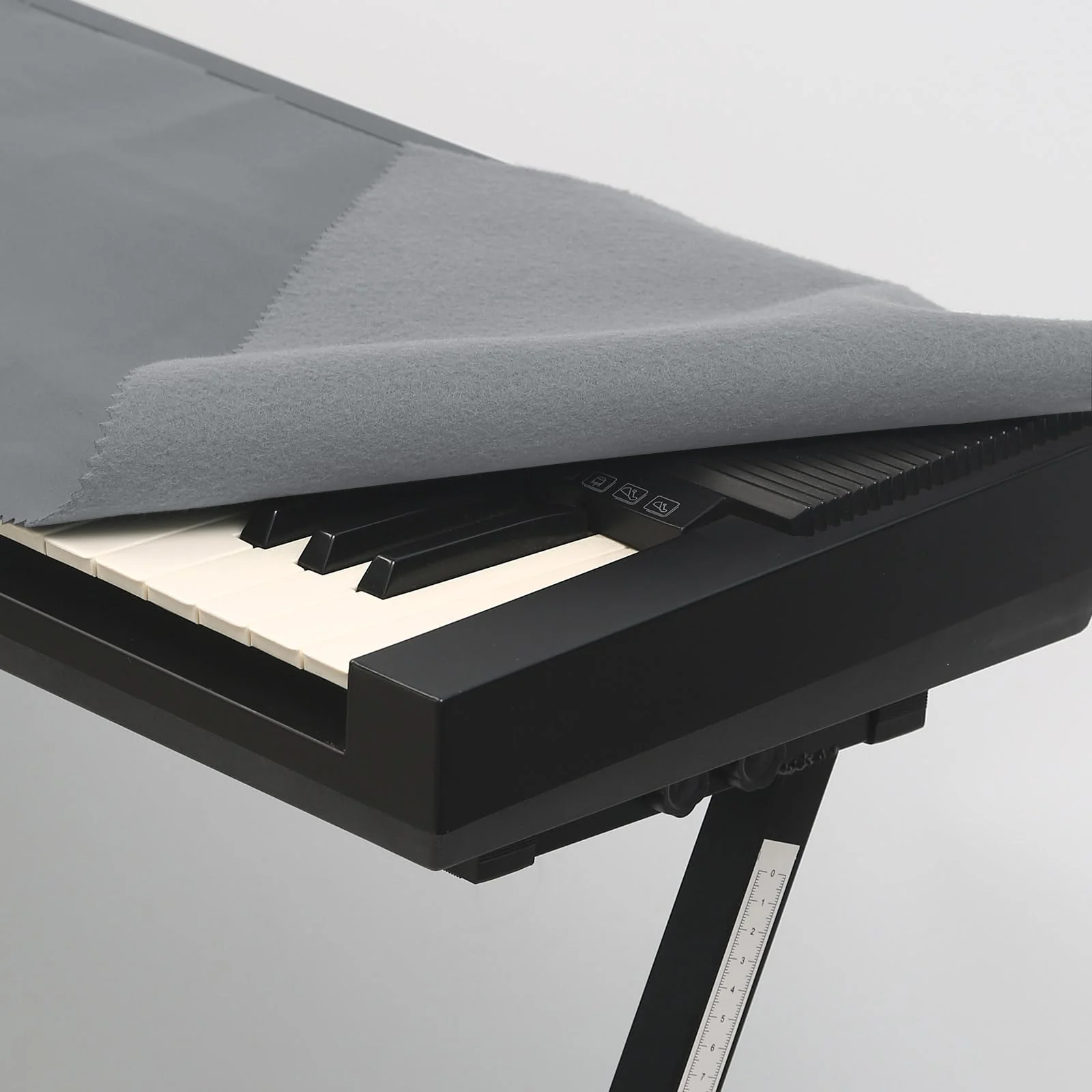 Keyboard Piano Cover,88 Keys,Digital Piano Dust Cover, Light Luxury Soft and Premium Surface,Thickening Electronic Organ Covering Keyboard Update Encasement,Protects The Keyboard. 61keys/88keys-gray - Image 3
