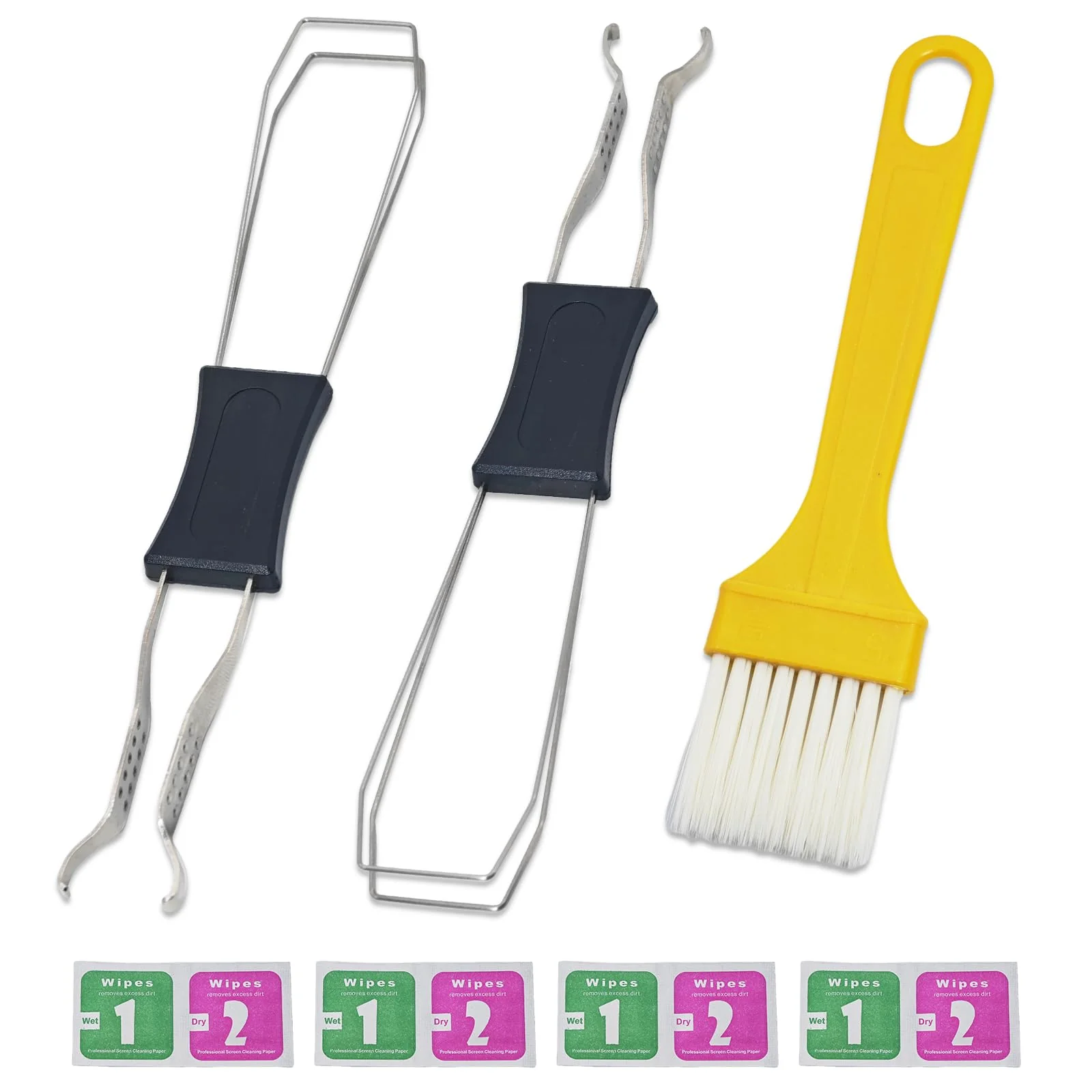 Keycap Puller Switch Pluller with Keyboard Cleaning Brush for Mechanical Keyboard, Stainless Steel Key Removal Tool