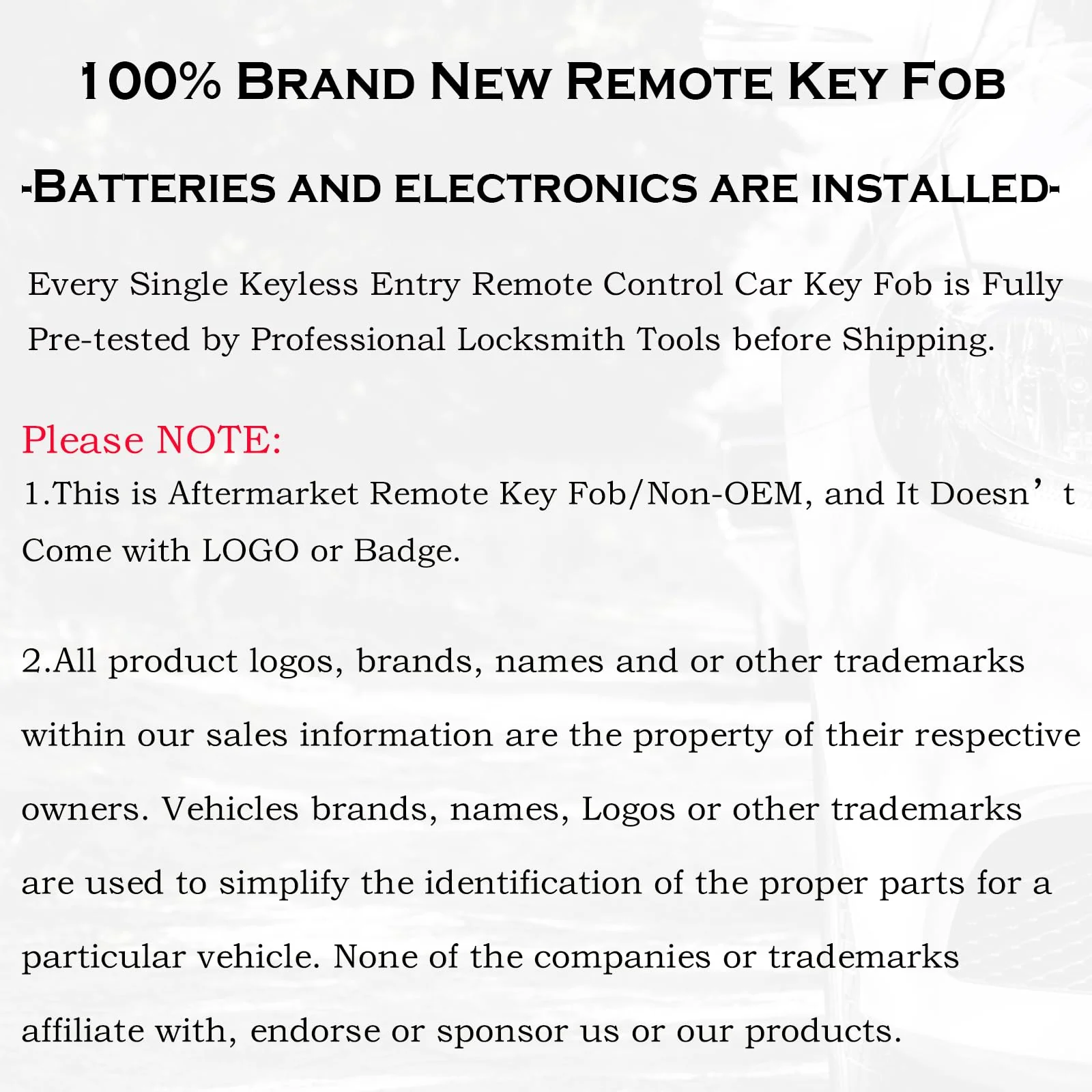 Keyless Entry Remote Control Head Key Fob Replacement Fits for Ford Focus 2012 2013 2014 2015 2016 2017 2018 2019 2020 C-MAX Escape Fiesta 2014-2020 Transit Connect 164-R8046 5921709 OUCD6000022 - Image 5