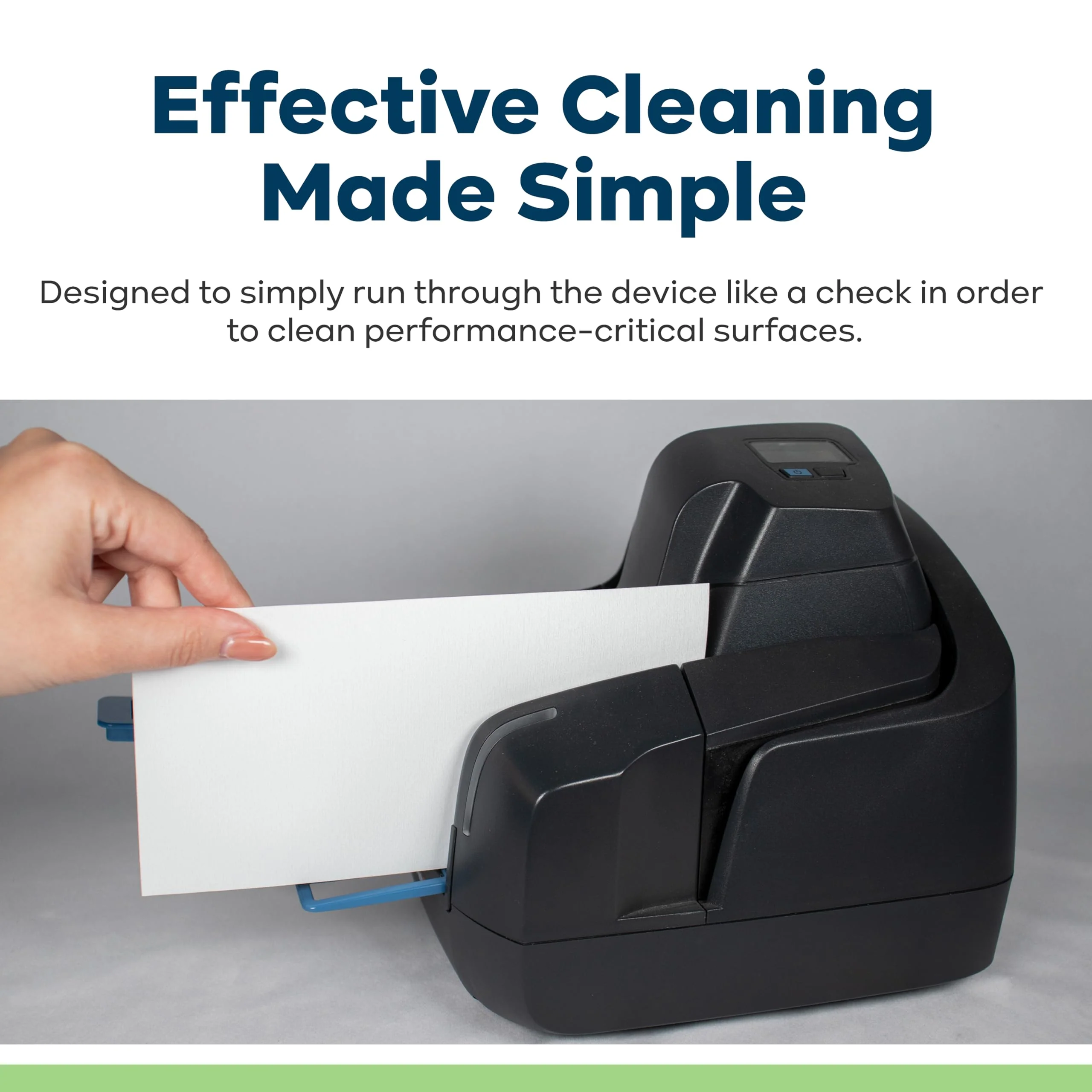 KICTeam - Cleaning Cards for Check Scanners (25 Cards) - Presaturated with Quick Drying Solution - Compatible with Most Check Scanner Machines - Made in USA - Image 3