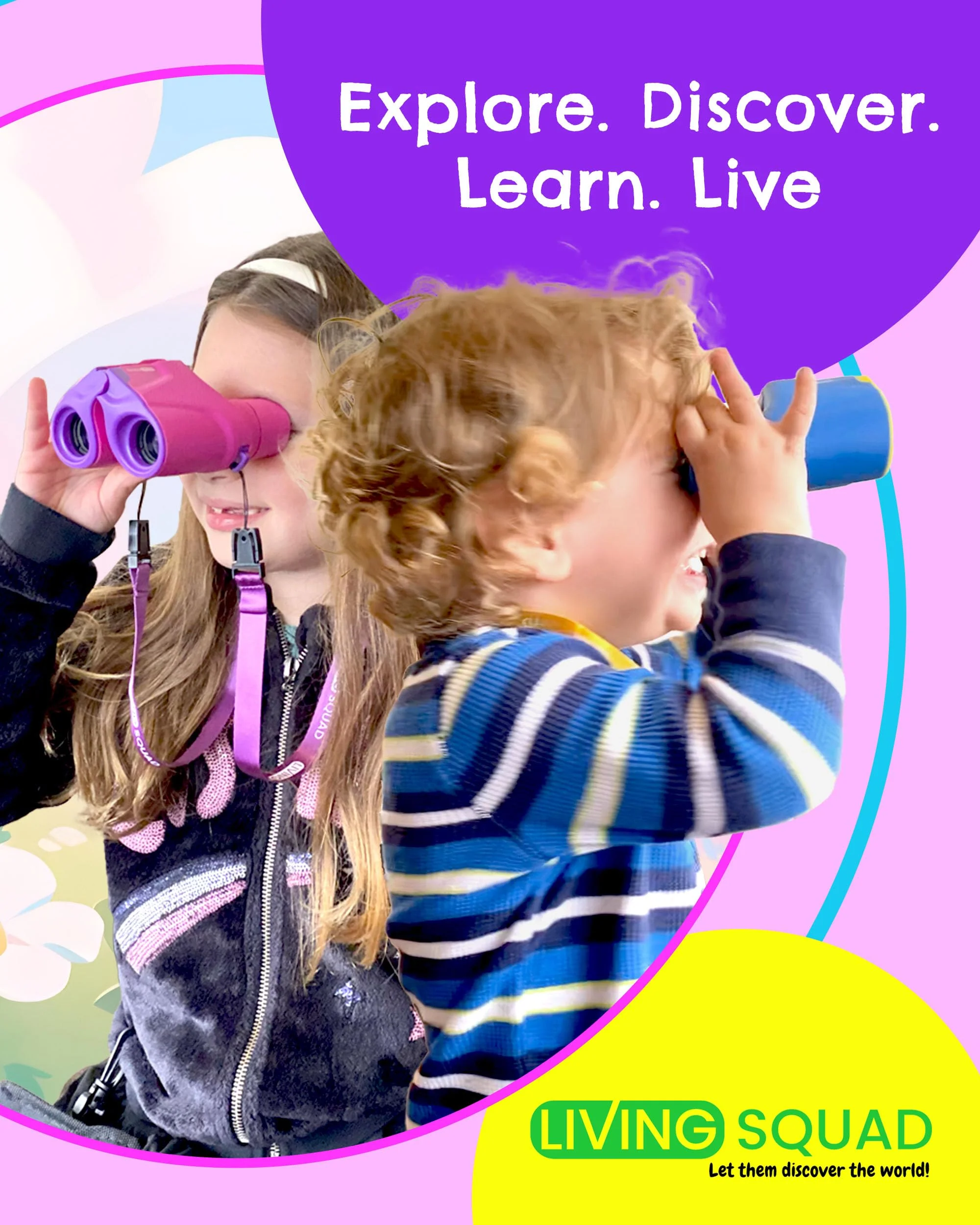 Kids Binoculars 8x21 Focus-Free Pink – Shockproof Outdoor Adventure Gear for Girls & Boys Ages 3-12 – No-Adjustment Point & Look Design, Real 8X Magnification STEM Toy for Bird Watching, Hiking Pink/Purple - Image 9