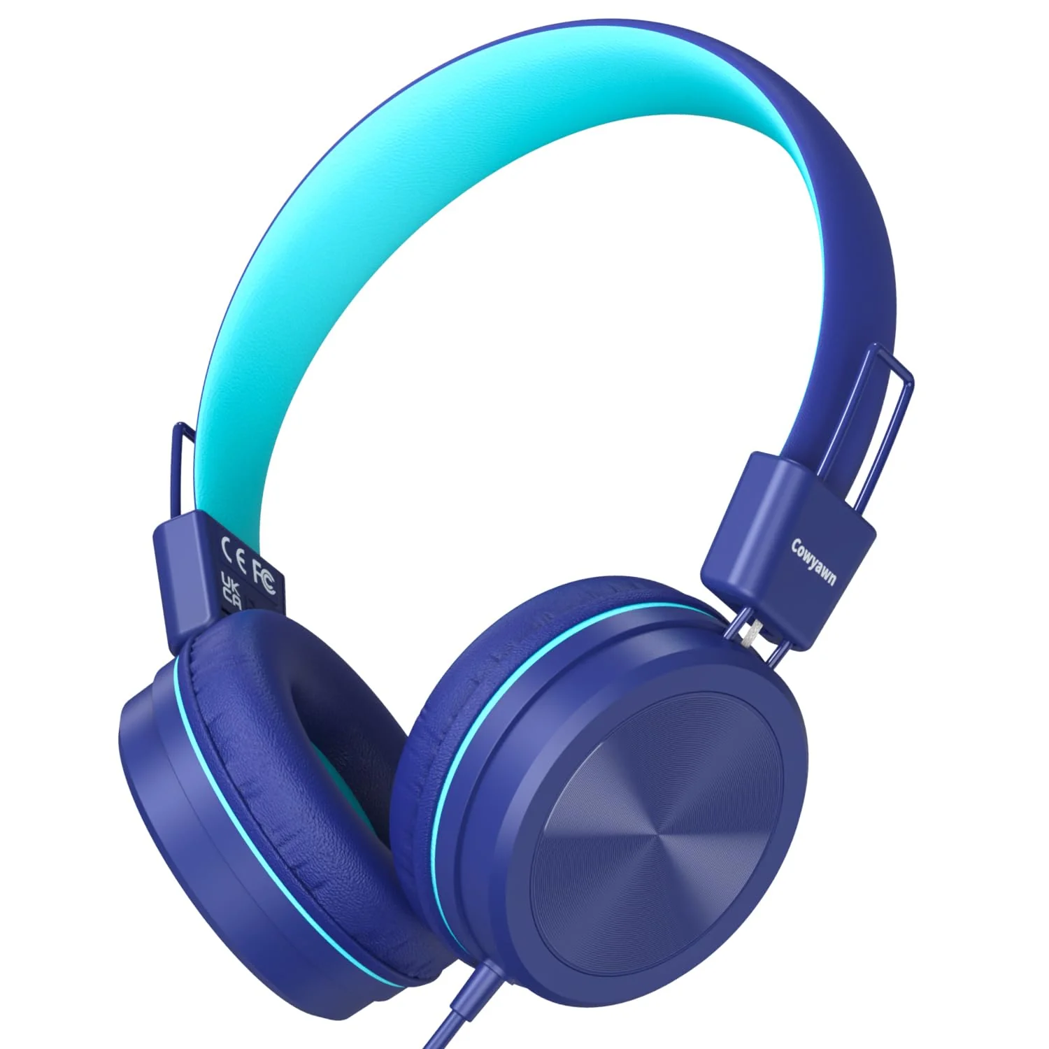 Kids Headphones, Toddler Headphones with Safe Volume Limiter 94dB, Wired School Headphones for Kid, 3.5mm Adjustable On-Ear Headphones for Boys/Girls/Children/Teens/iPad/Computer, Dark Blue Plug 3.5mm - Image 8
