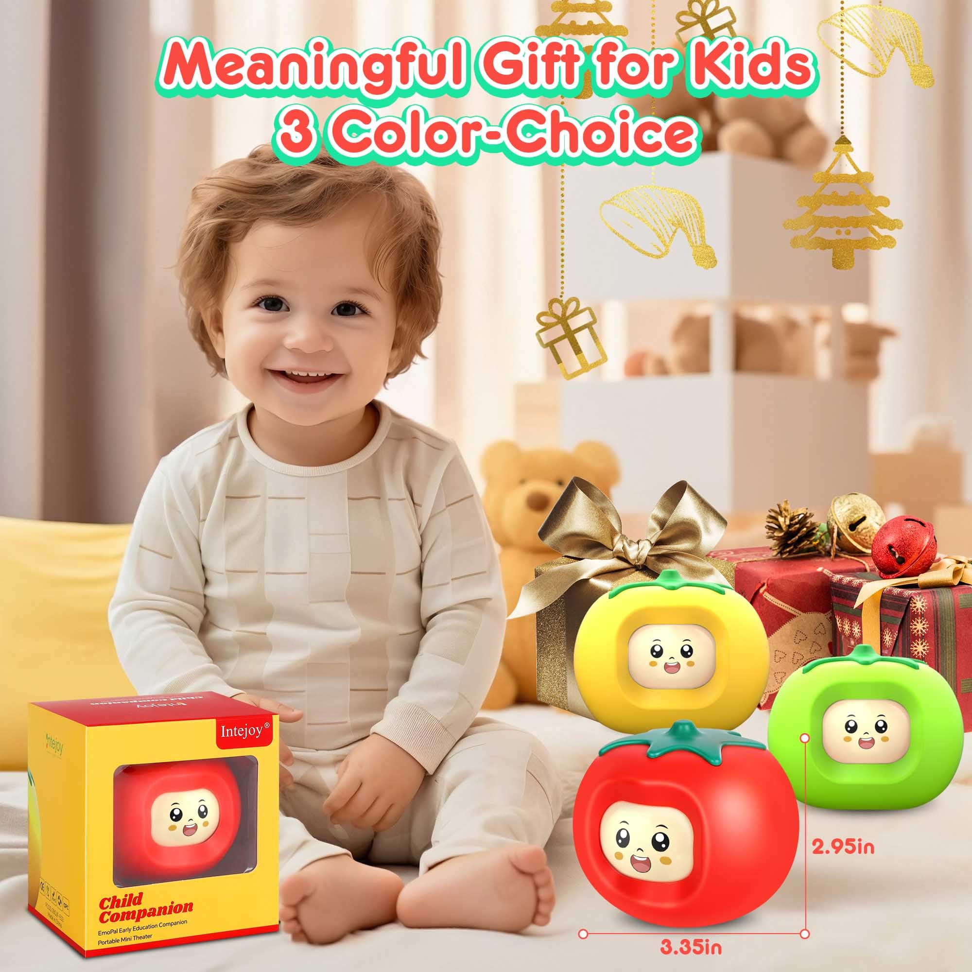 Kids Music Player with Face-Changing, Musical Toys for Toddlers 1-3-6，Educational Toys,Preloaded 200+ Stories/Rhymes, Screen-Free Audio Player, Travel Bluetooth Speaker, Gift for Boys Girls-Yellow Yellow - Image 7