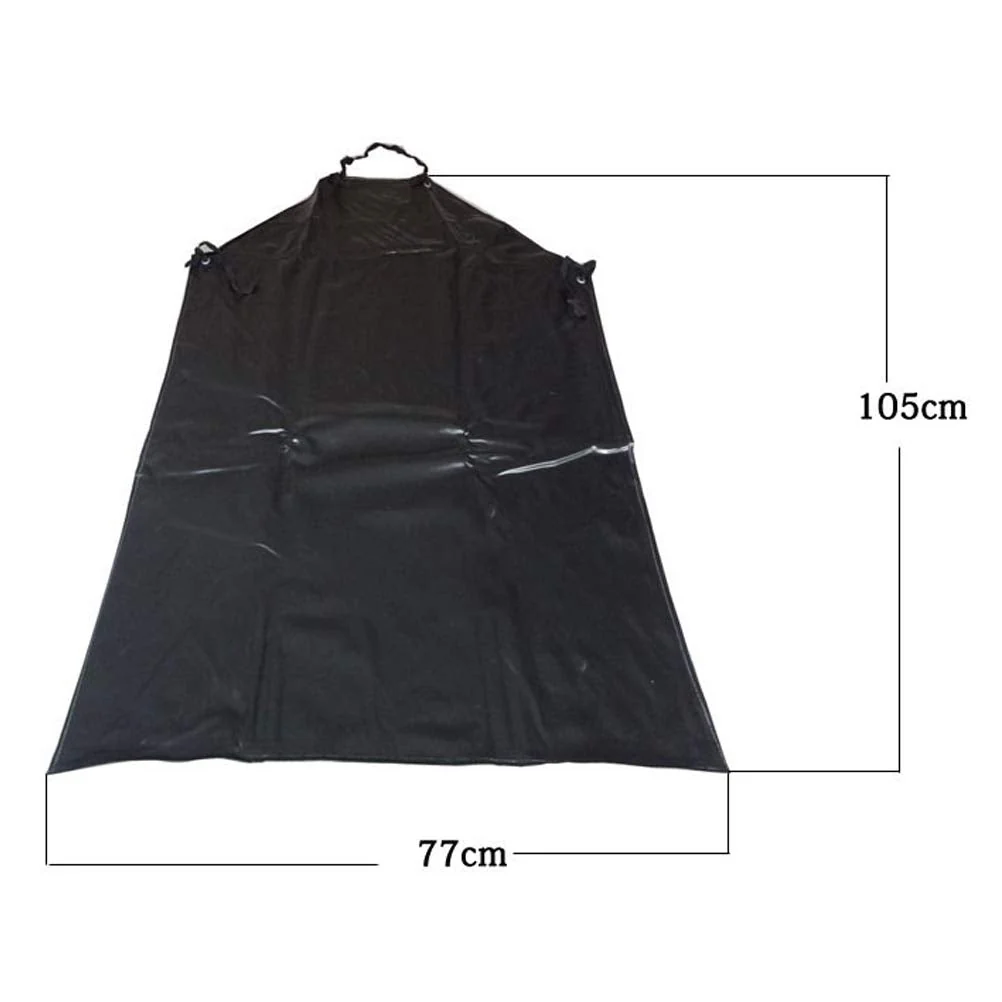 Kikier Extra Long Apron Heavy Duty Waterproof and Stain Resistant Extra Long Apron Kitchen Dishwashing Lab Butcher Fishing, black - Image 4