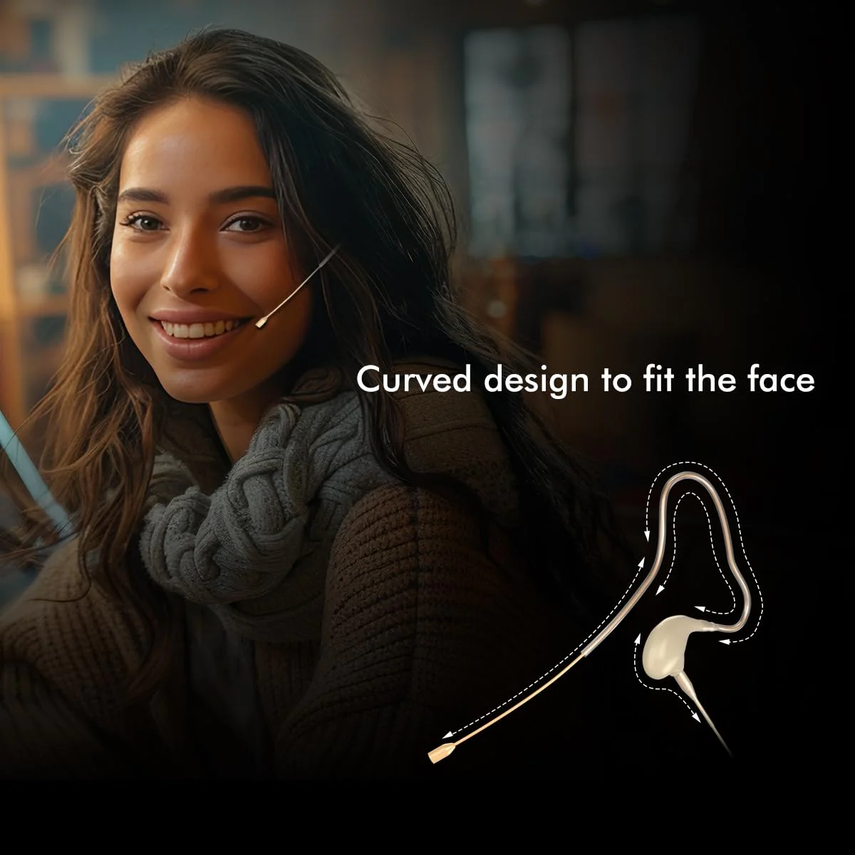 KIMAFUN Headset/Headworn Microphone Single Earset Ear-Hook Over Ear Hanging Condenser Mic Compatible with AKG Wireless System Bodypack Transmitter, Ideal for Performance, Theater, Lecture - Beige D3 D3 for AKG Wireless System - Image 6