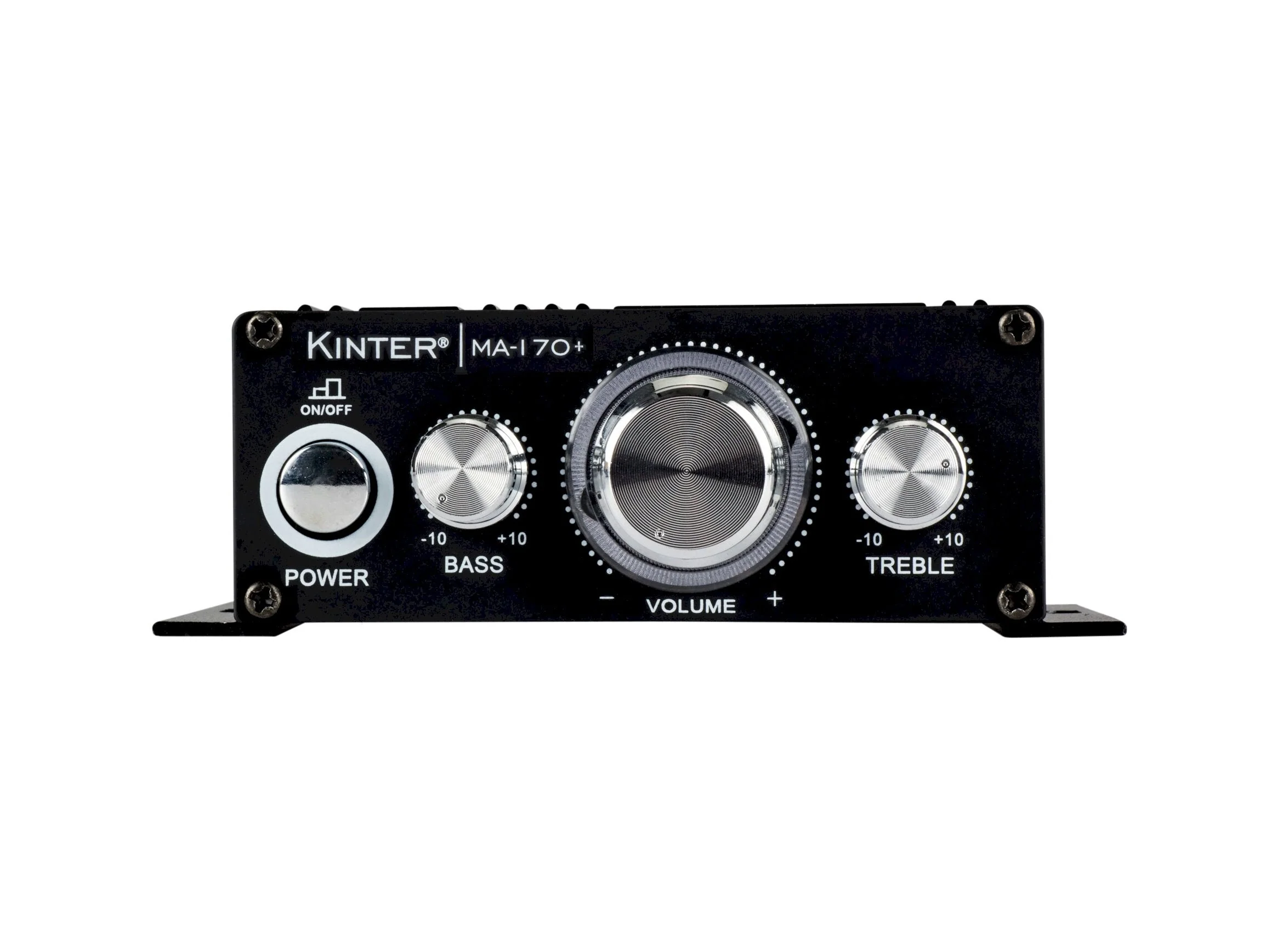 Kinter MA170+ 2-Channel Auto Home Cycle Arcade DIY 2 x 18 W Mini Amplifier Bass Treble RCA Input Audio Mini Amplifier with 12V 3A Power Supply Black - Image 4