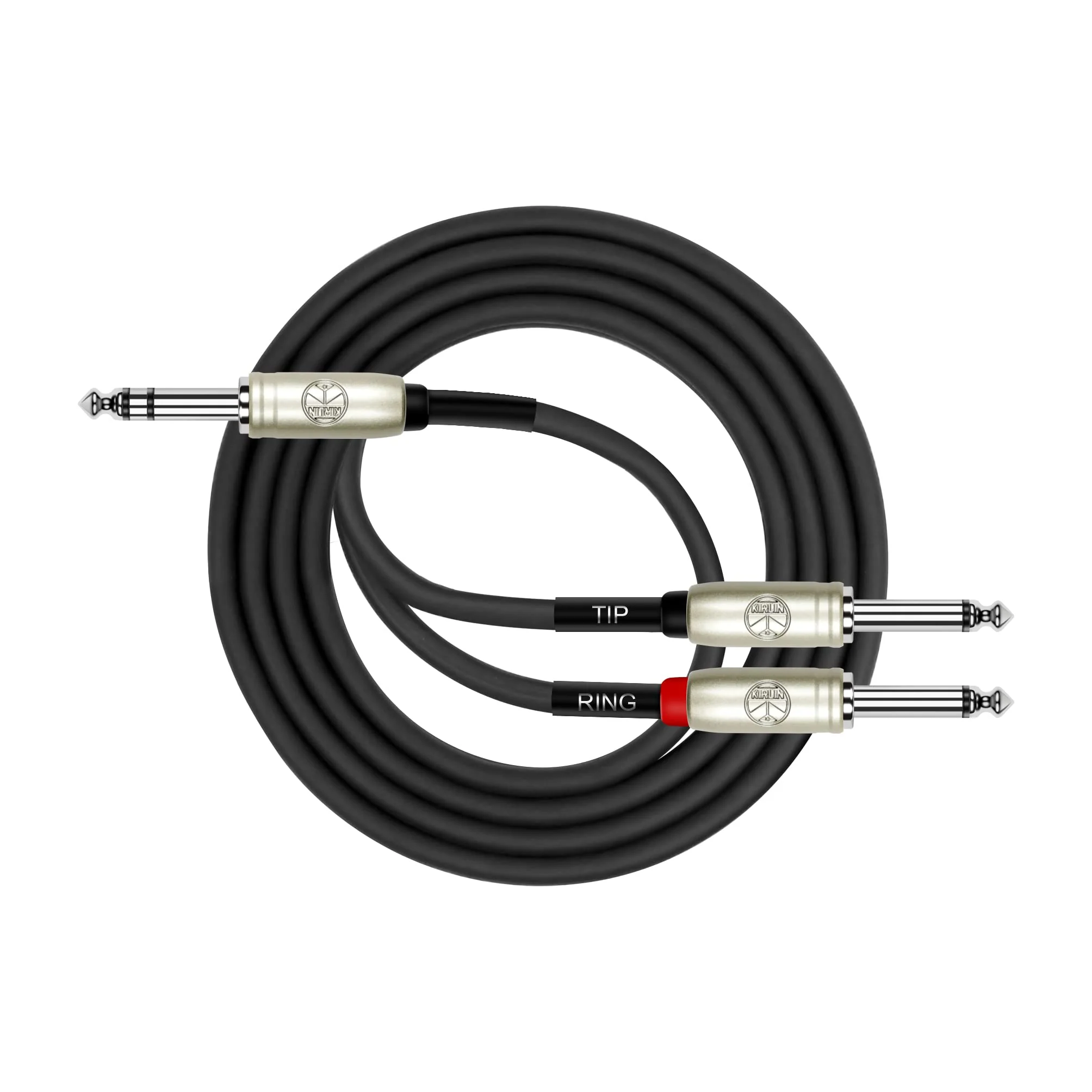 Kirlin Cable Y-336PR-03 - 3-Feet - 1/4-Inch Stereo Plug to Dual 1/4-Inch Mono Plug Y-Cable 3 feet