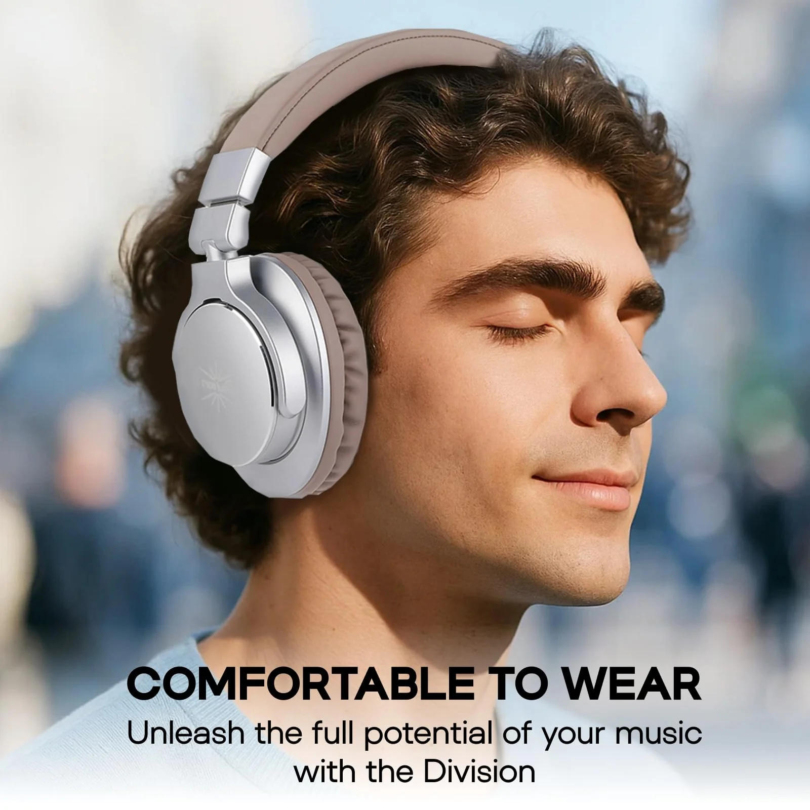 Kiwi Ears Division Monitor/DJ Headphones, Wired Over Ear Headphones, Gaming Headset, Mixing DJ Stereo Headsets with 40mm Drivers, 3.5mm/6.35mm Audio Jack for AMP Computer Recording Podcast Silver - Image 2