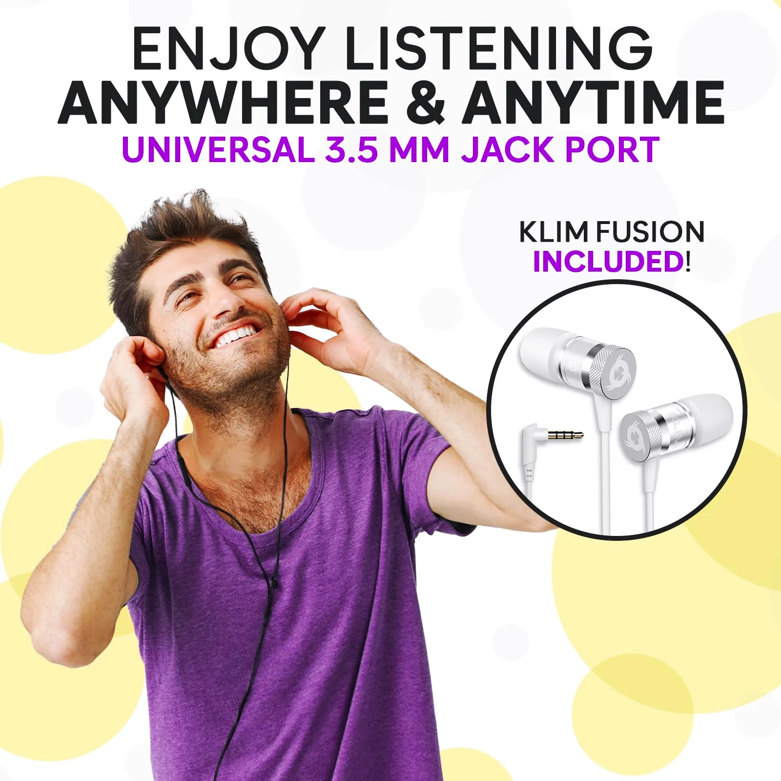 KLIM K7 Cassette Tape Player with Fusion Earphones - Cassette to MP3 Converter - Portable - Built-in Microphone & Speaker - Rechargeable Battery - Earphones - 16GB SD Card - Black Black- Fusion White - Image 6