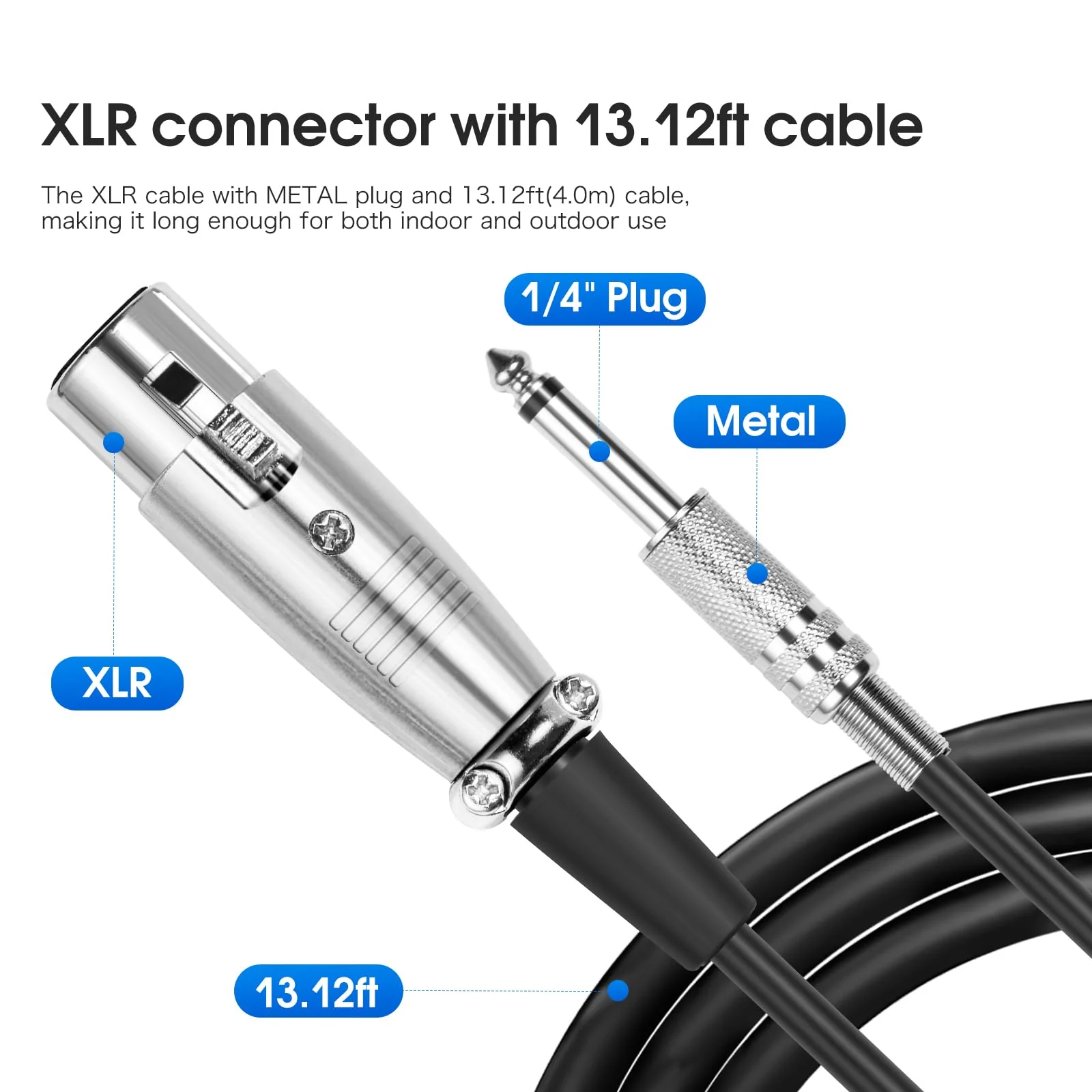 KM88 Handheld Wired Karaoke Microphone, Super Cardioid Dynamic Vocal Mic with 13.12ft Detachable XLR Audio Cable and ON/Off Switch, for Karaoke Singing Machine, Speaker - Image 5