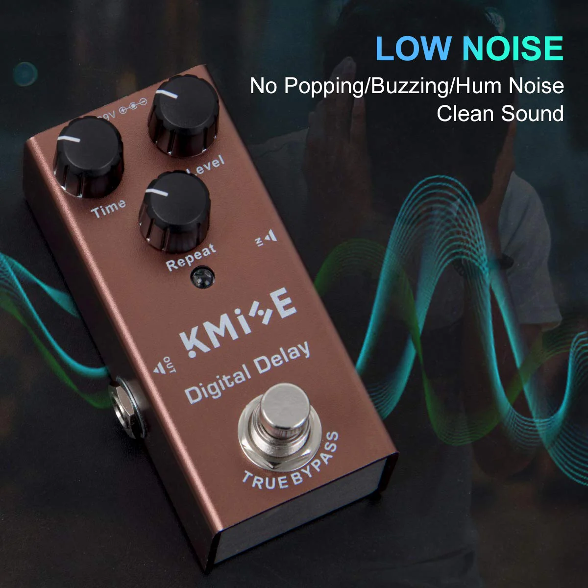 Kmise Digital Delay Electric Guitar Effects Pedal Mini Single Type DC 9V True Bypass - Image 3